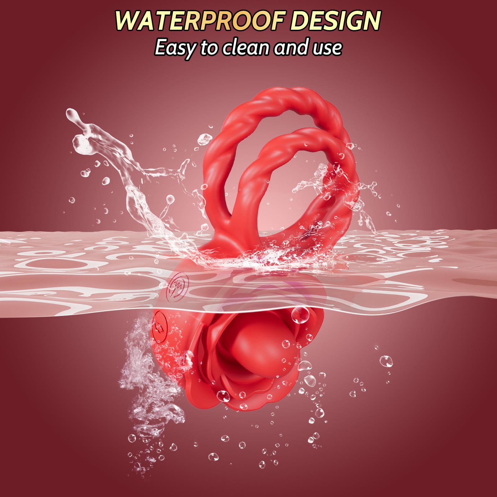 😍Rose Vibrating Cock Ring - Clitoral Stimulation Vibrator💖