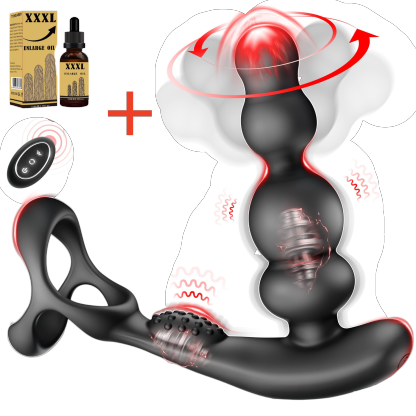 🎁 Christmas Gift - 😍Anal Vibrator Prostate Massager with Cock Ring✨