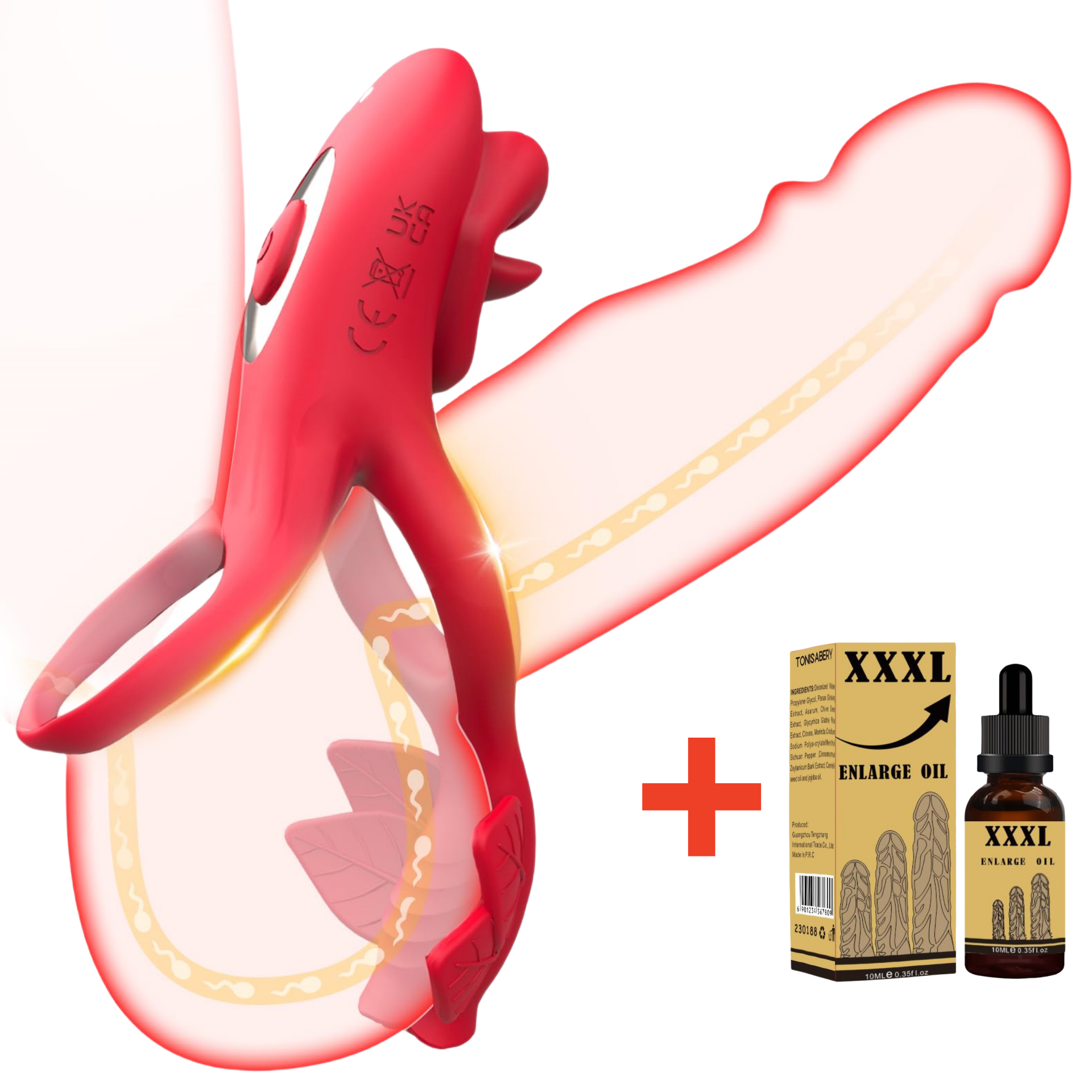 😍Rose Vibrating Clitoral Stimulator - Cock Ring For Couples✨
