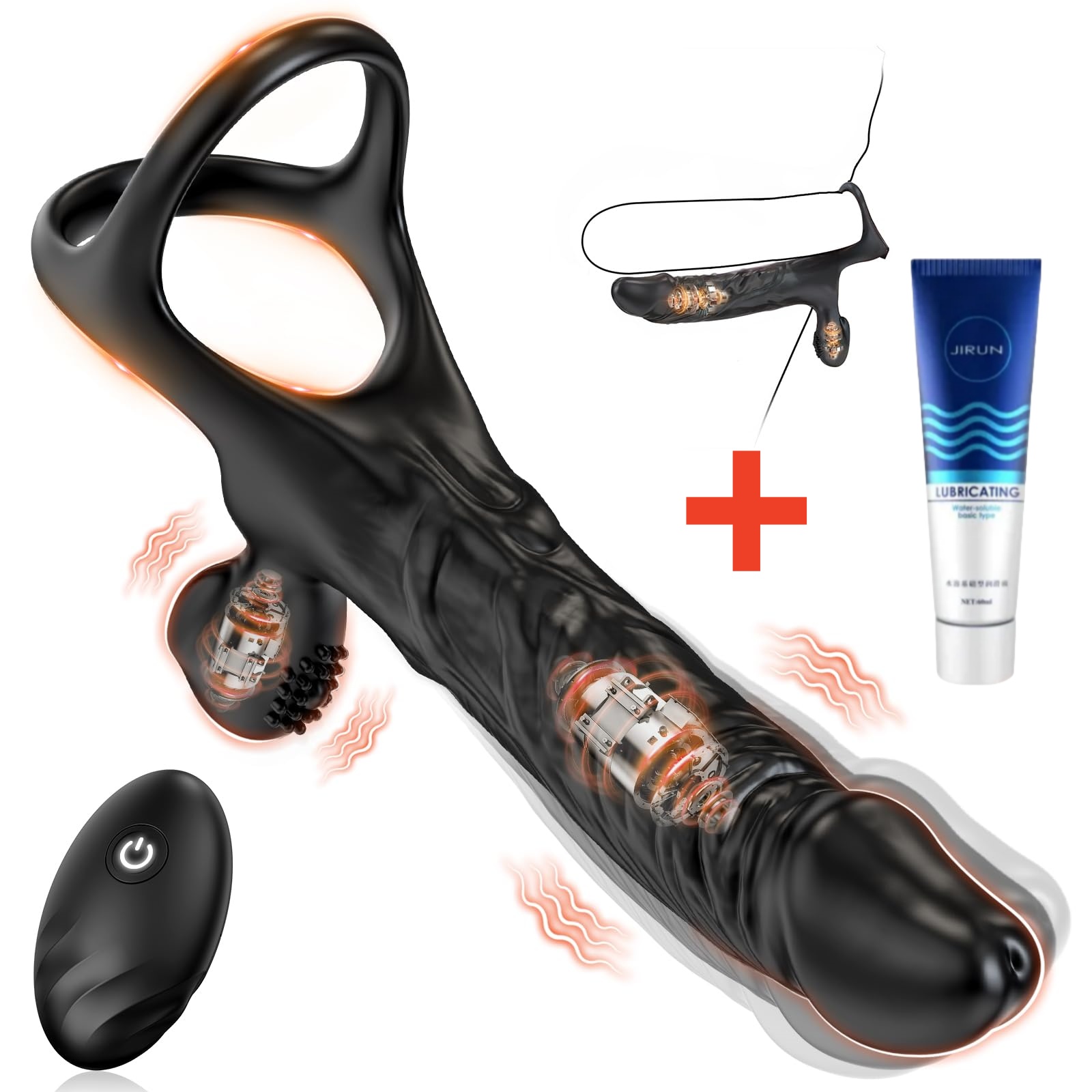 😍Anal Vibrator with Penis Ring - Prostate Massager✨