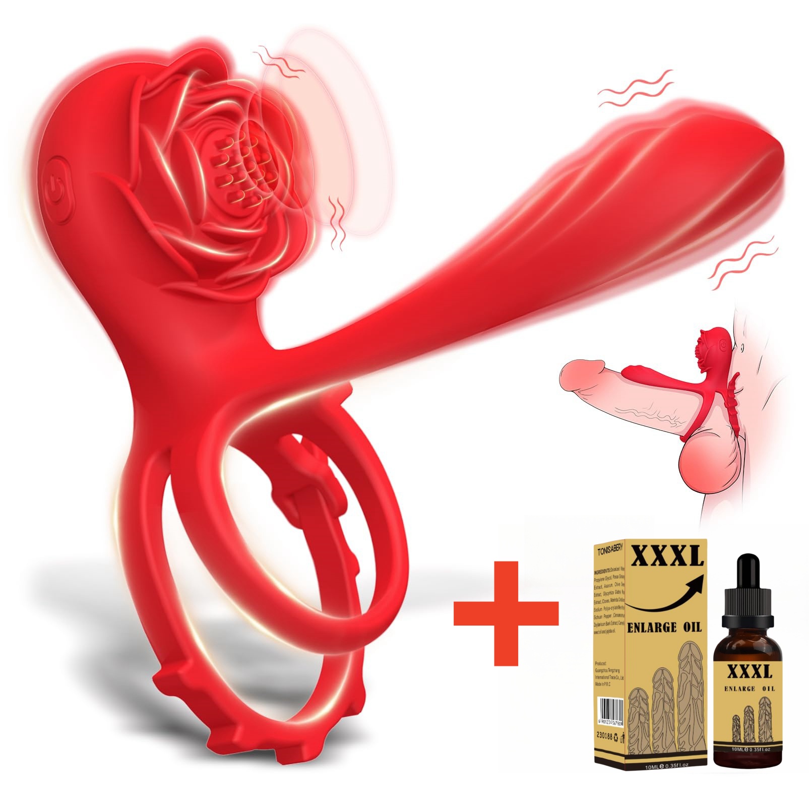 😍Couple Penis Vibrator Cock Ring💥-💖Sex Sexual Pleasure Erection Toys✨