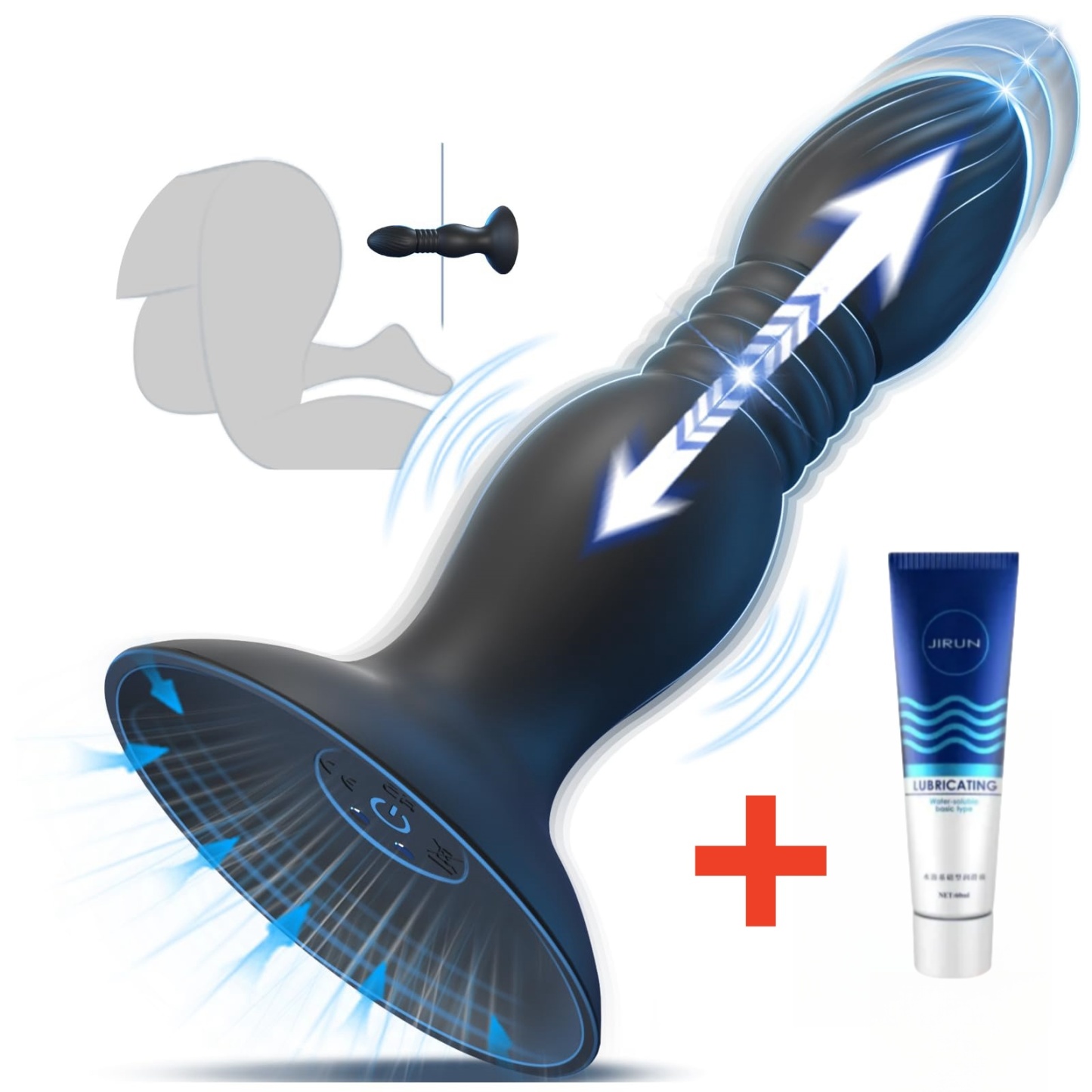 😍2025 New Thrust Vibrating Anal Plug Sex Toy💥- 👑With Suction Cup💖