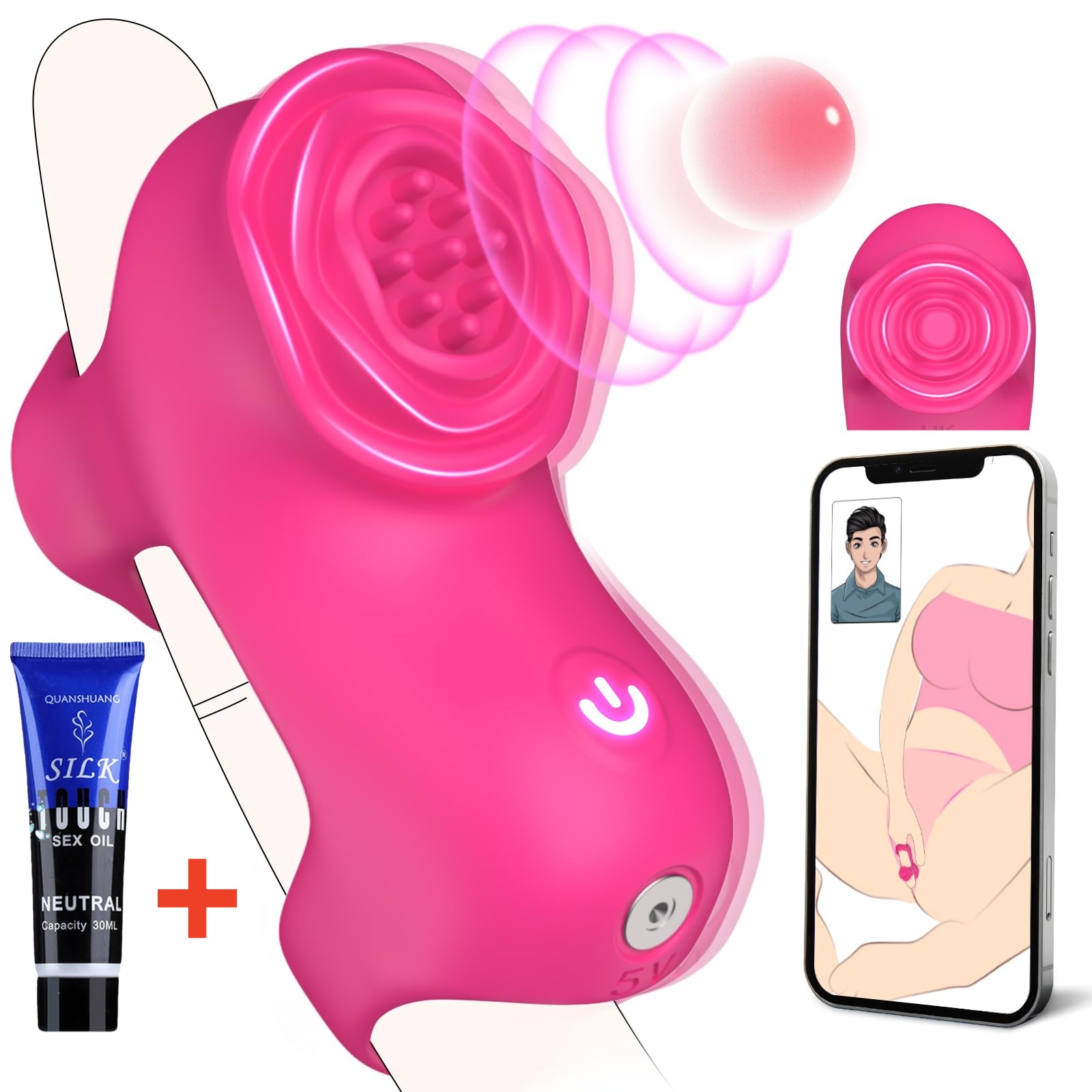 😍Finger Vibrator Female Sex Toys - Mini Vibrator Rose Toy💖