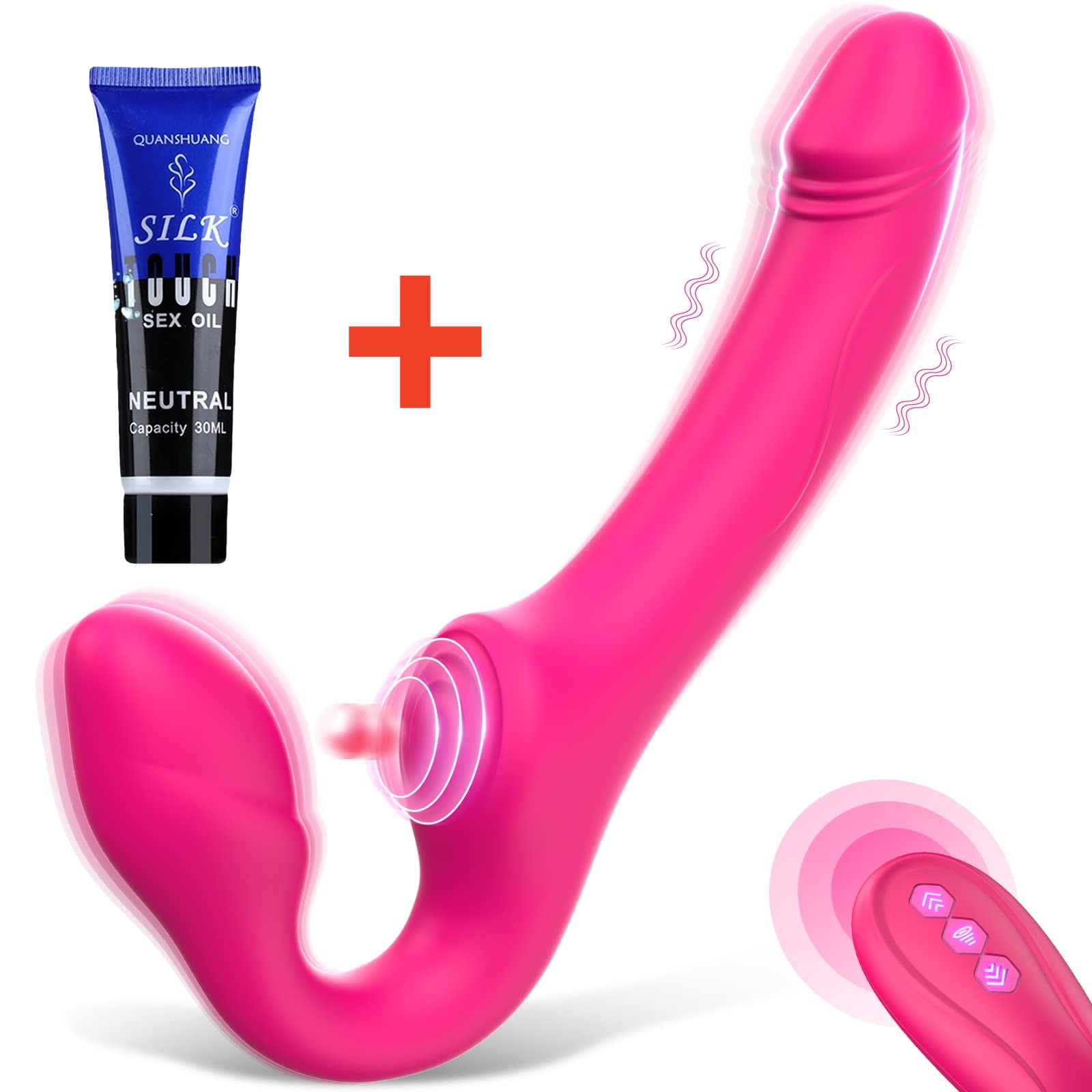 😍G-spot Dildo Vibrator - Non-slip Silicone Realistic Double Head Vibrating Butt Plug💖