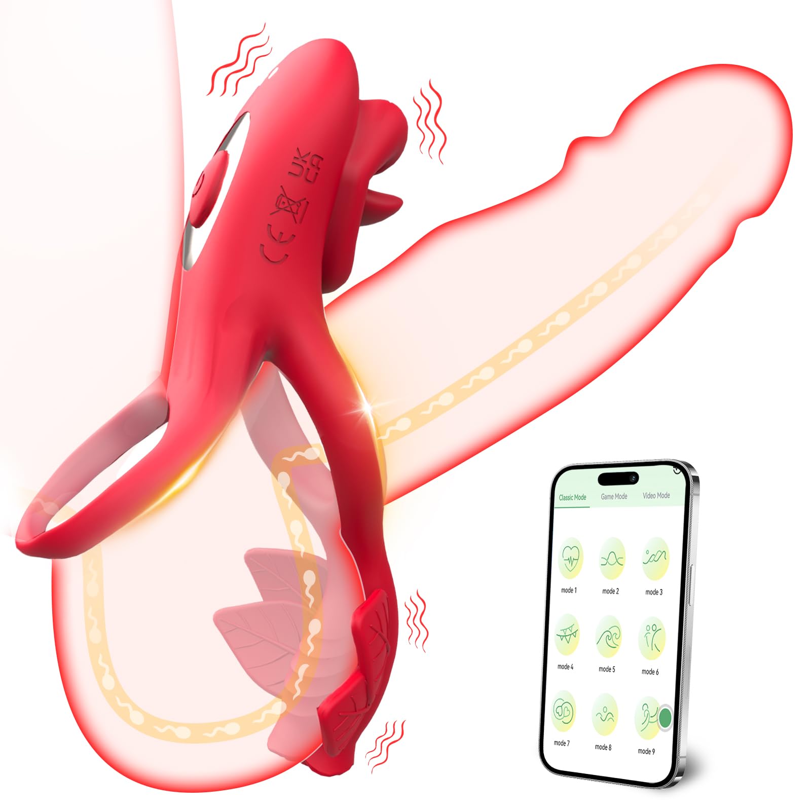 😍Rose Vibrating Clitoral Stimulator - Cock Ring For Couples✨