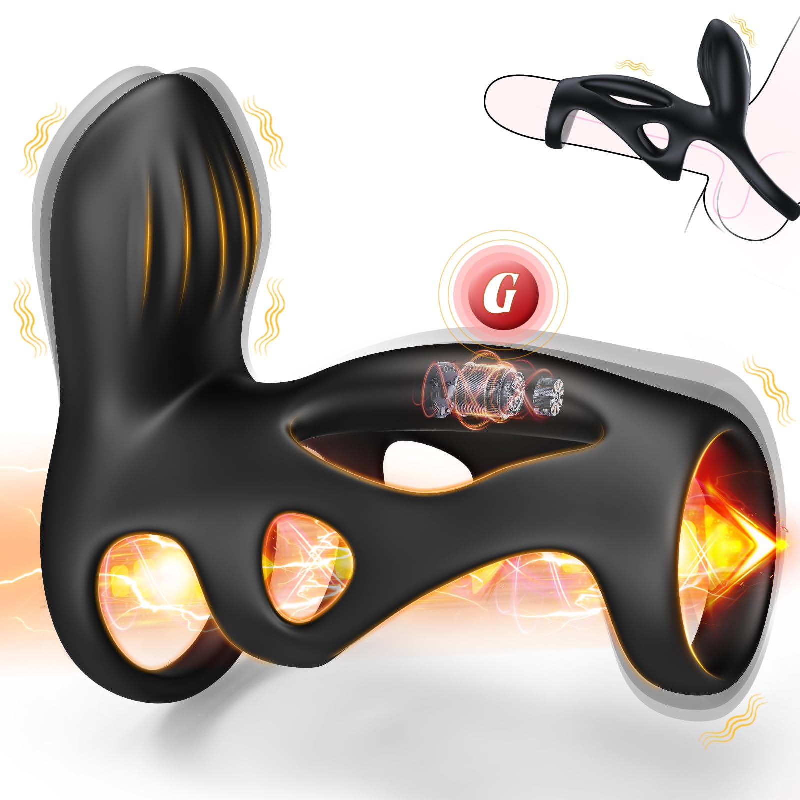 👑2025 Hot Sale Vibrating Cock Ring Sleeve🎁 - 😍Dual Motor Extender💖
