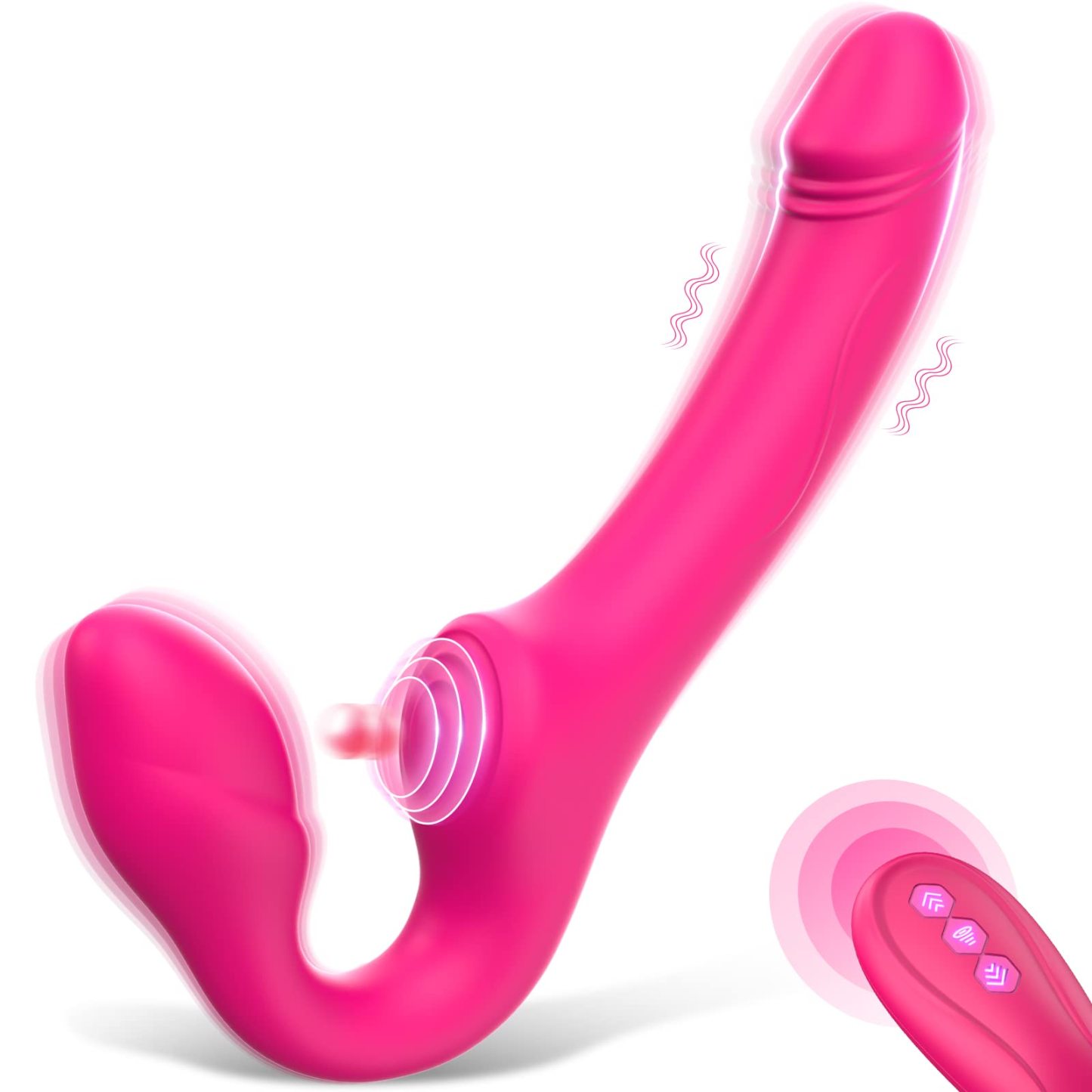 😍G-spot Dildo Vibrator - Non-slip Silicone Realistic Double Head Vibr