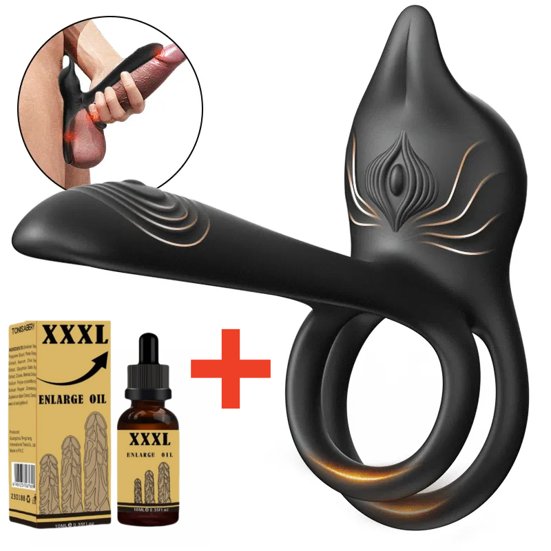 😍2025 Hot-Selling Couple's Toy🎁 – 💋4-in-1 Vibrating Penis Sleeve🚀