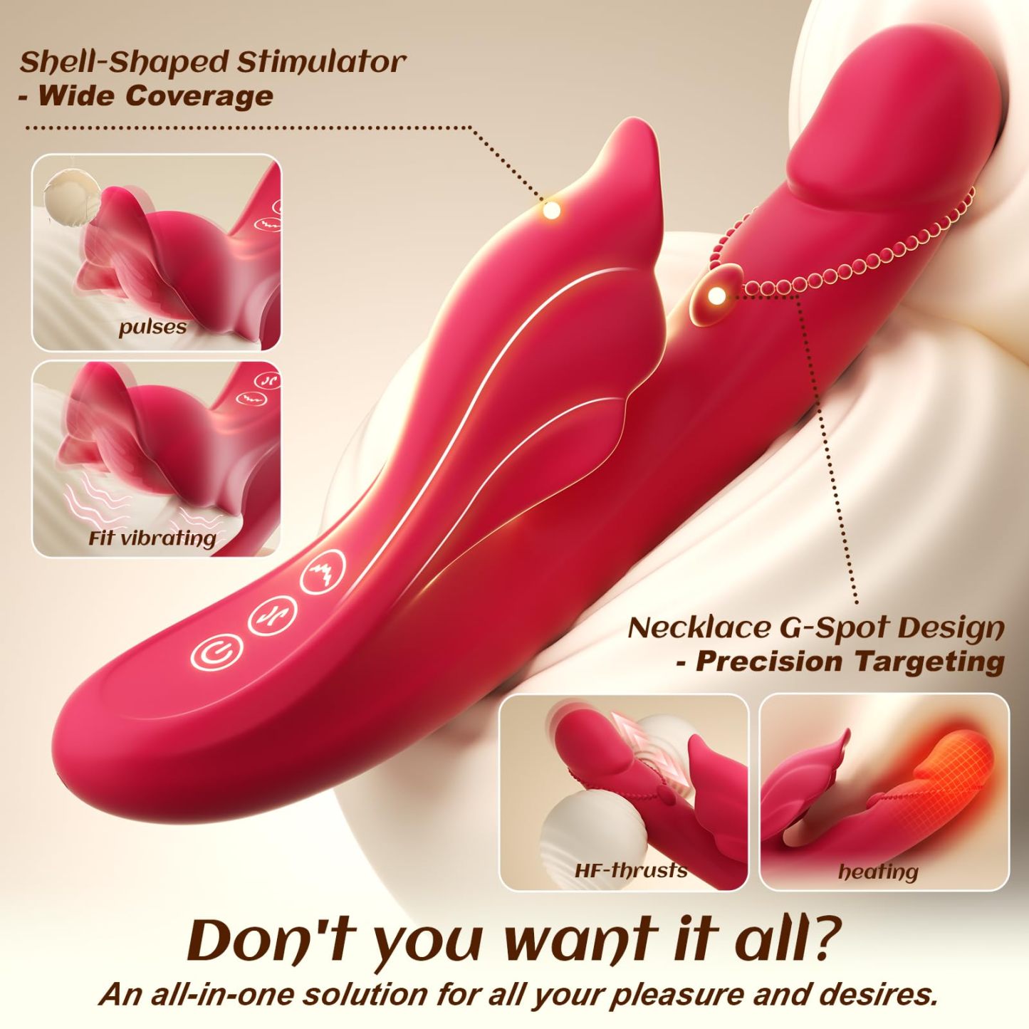 🎁Thrust Vibrator Dildo Sex Toy💥- 😍Clitoral G-Spot Stimulation✨