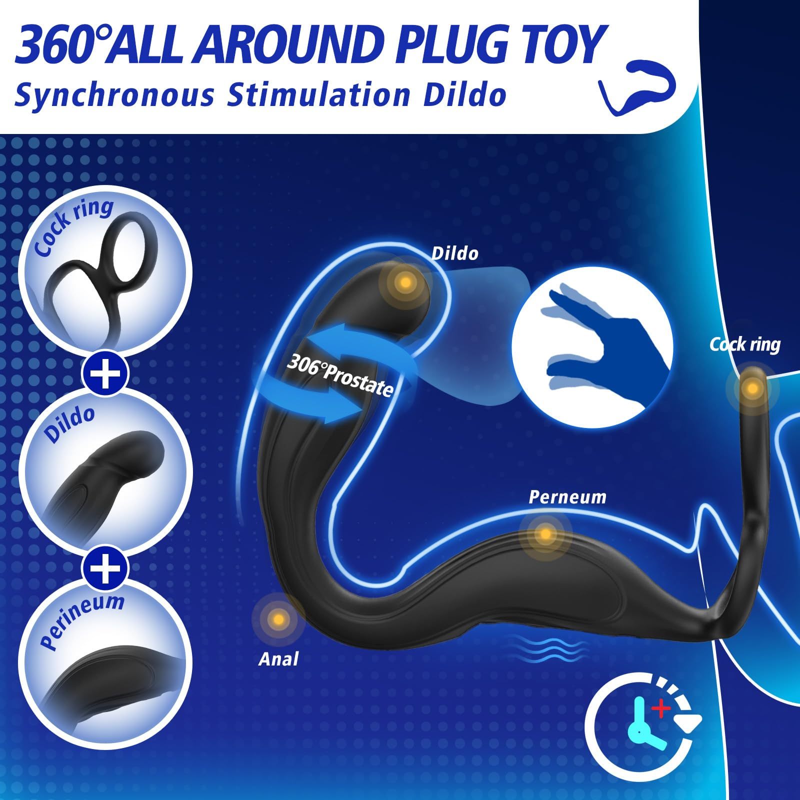 😍Male 360° Rotating Prostate Massager🎁- 💖Anal Sex Toys✨