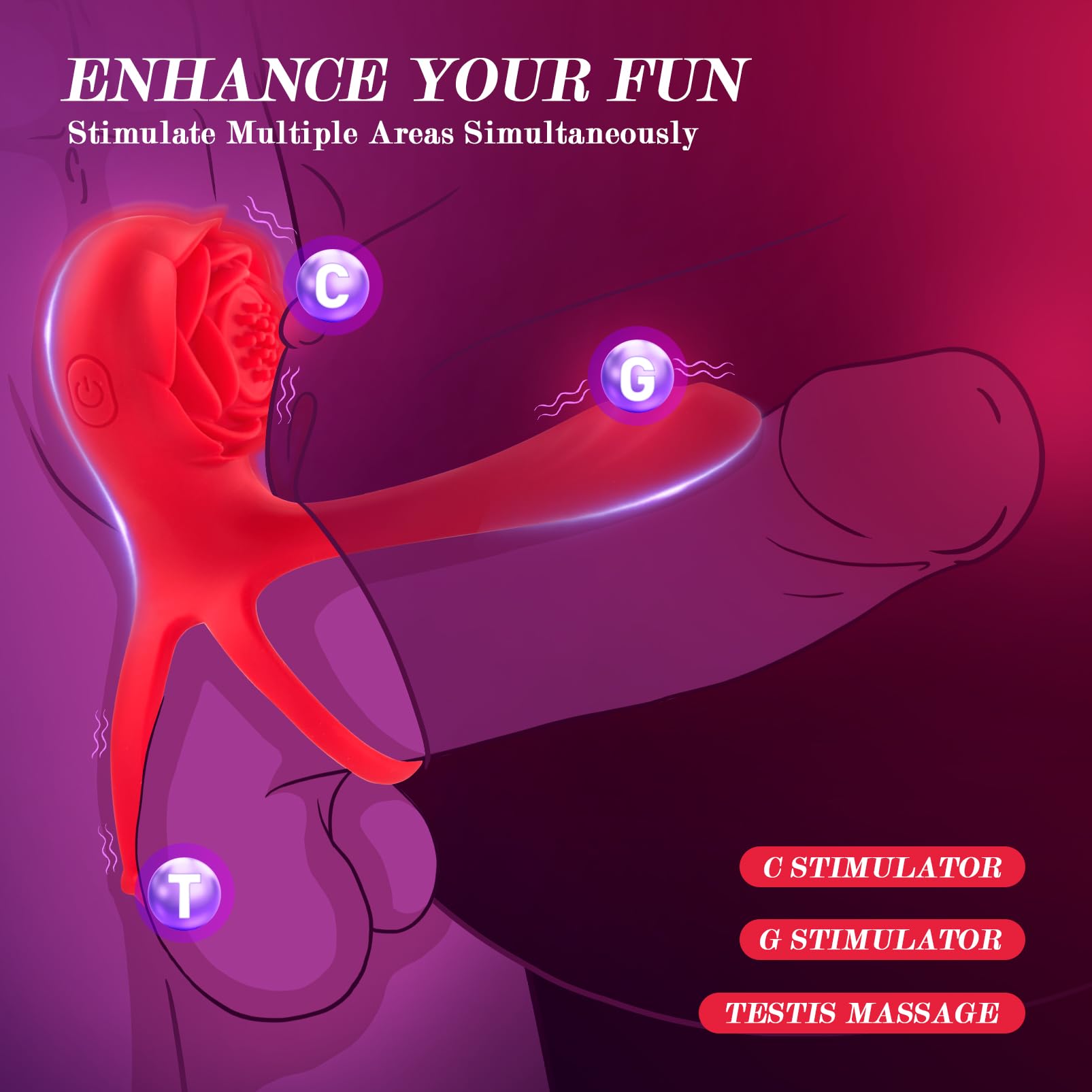 😍Couple Penis Vibrator Cock Ring💥-💖Sex Sexual Pleasure Erection Toys✨