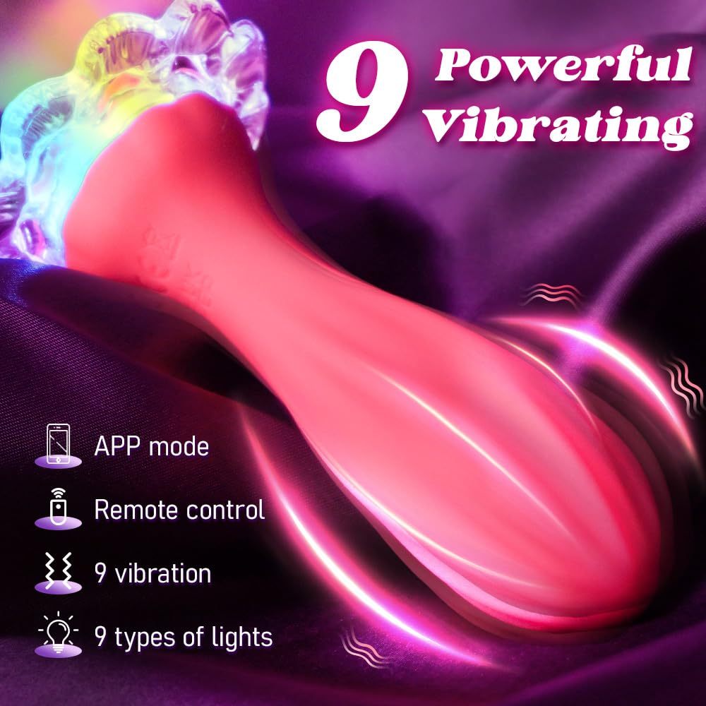 😍Vibrating Butt Plug - Unique Crystal Rose Luminous Butt Plug Toy✨