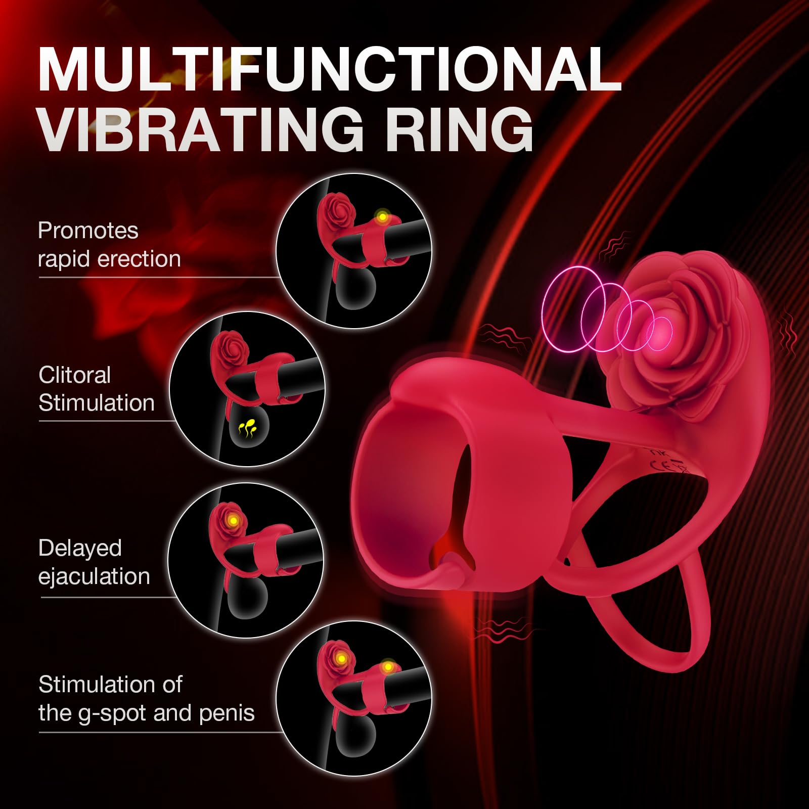🎁Vibrating Cock Ring Sleeve - Adult Sex Toys for Couples