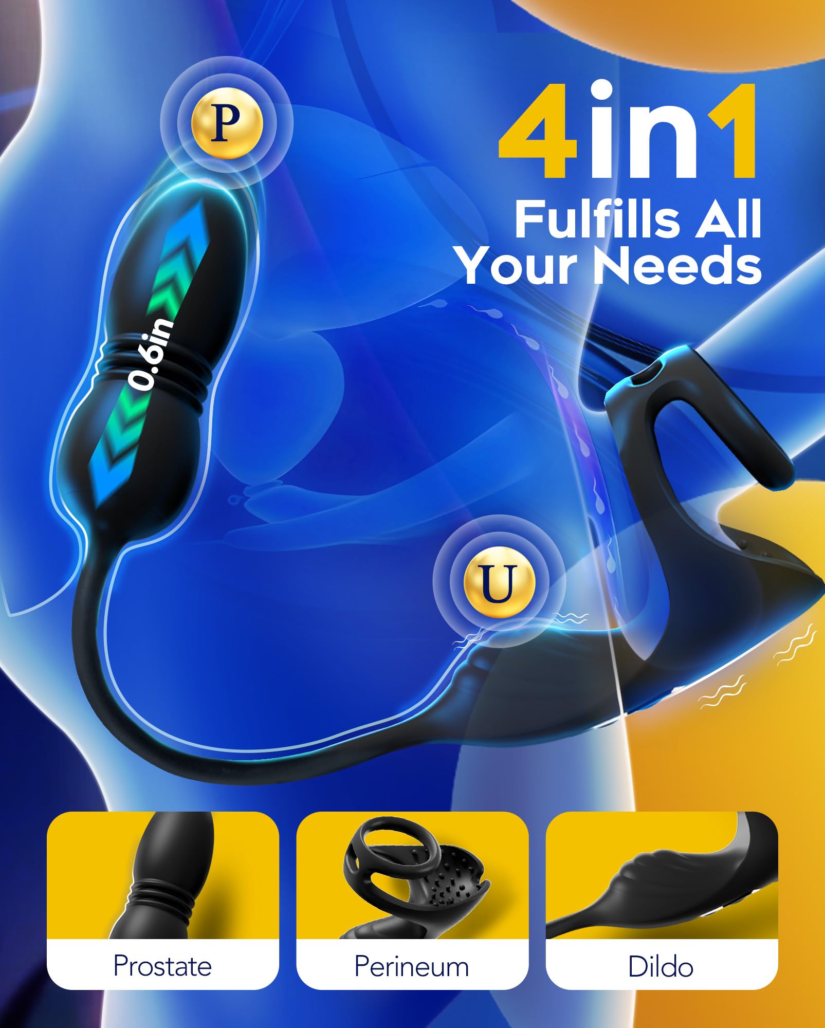 😍Prostate Massager Anal Thrust Vibration - Smart APP Controlled💖