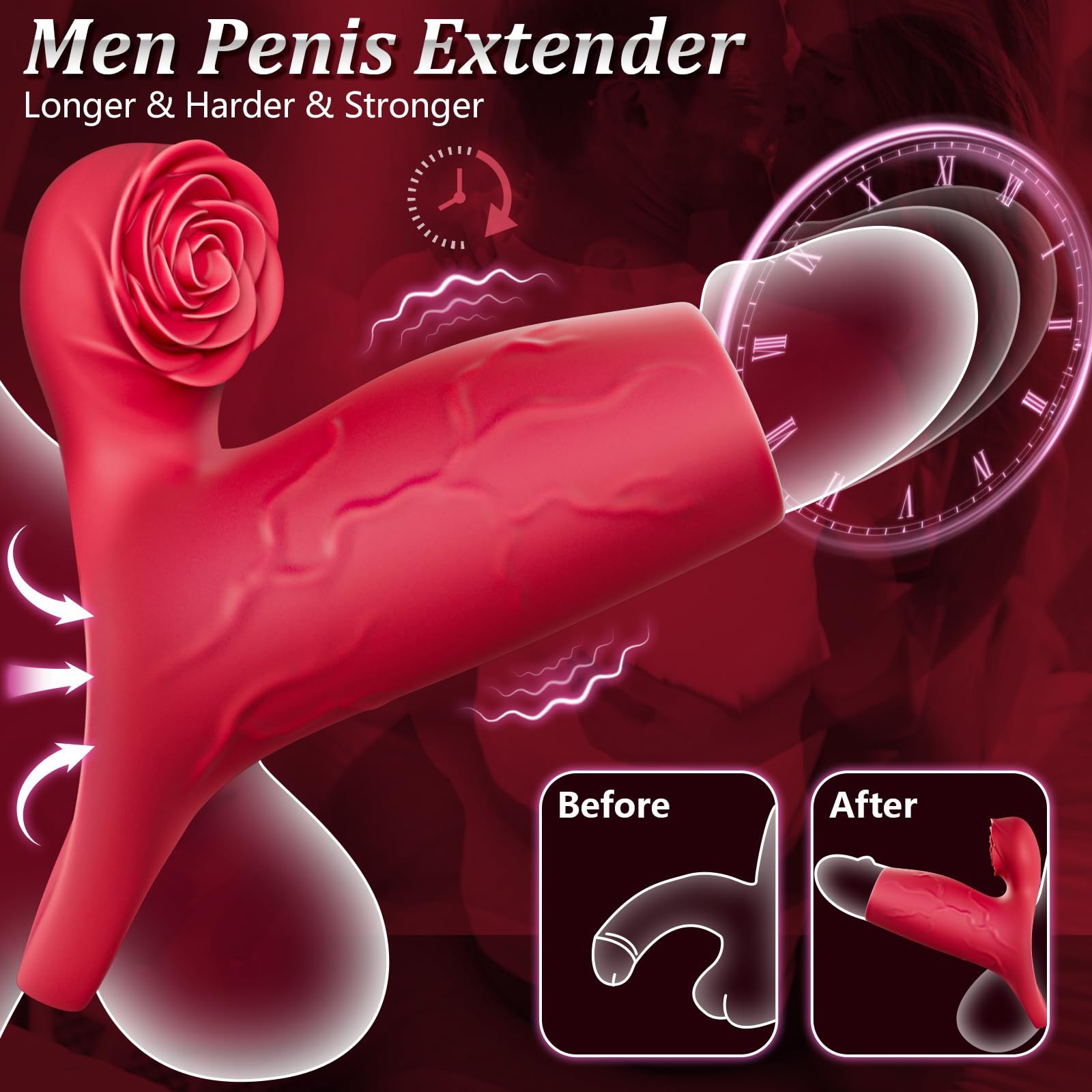 😍Male Sex Toy Condom🎁 - 💖Sex Toy Vibrator Condom✨