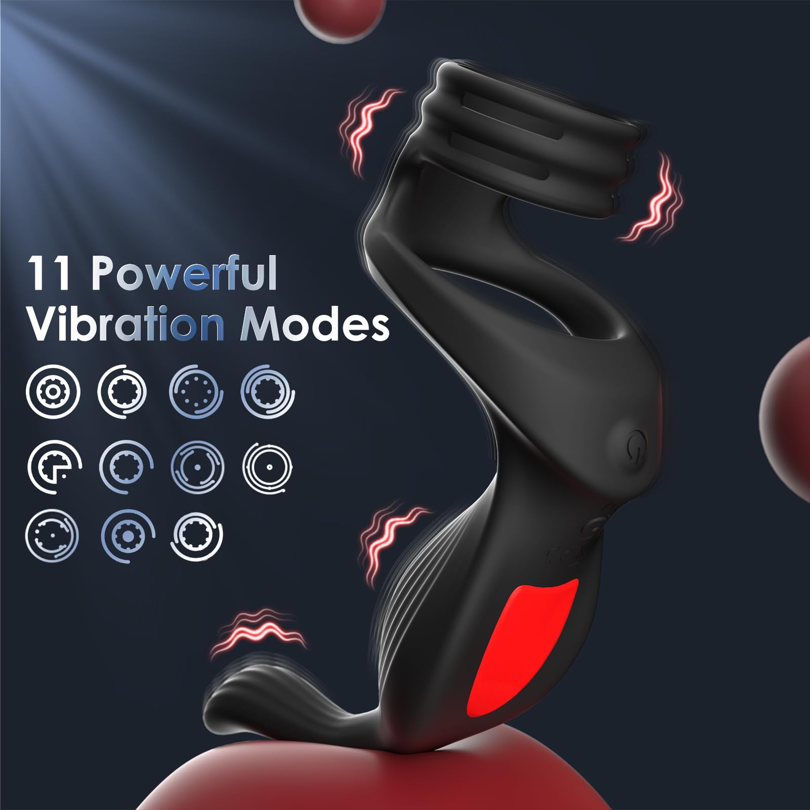 😍Vibrating penis ring anal plug💥-💖Male sex toys adult toys penis ring✨