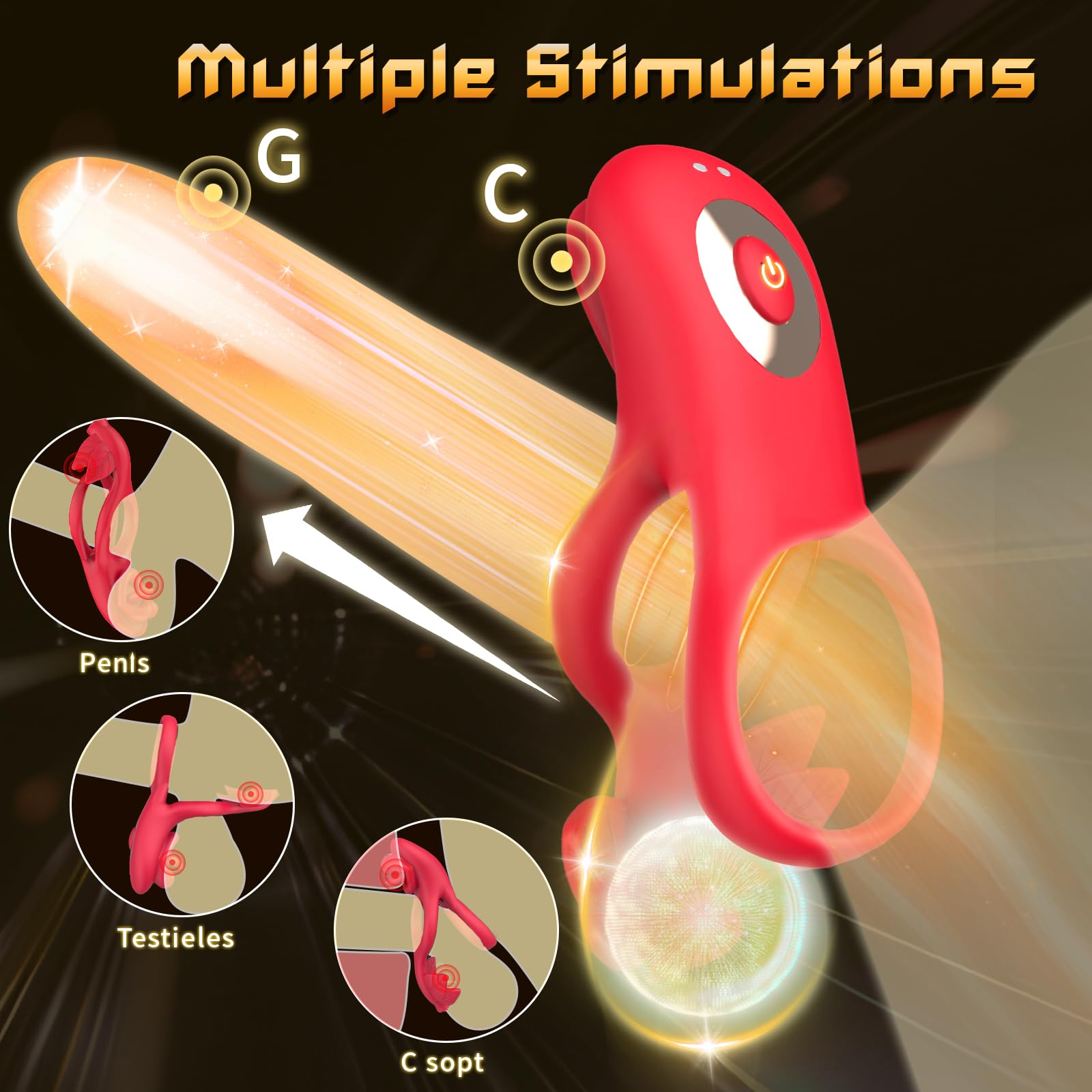 😍Rose Vibrating Clitoral Stimulator - Cock Ring For Couples✨