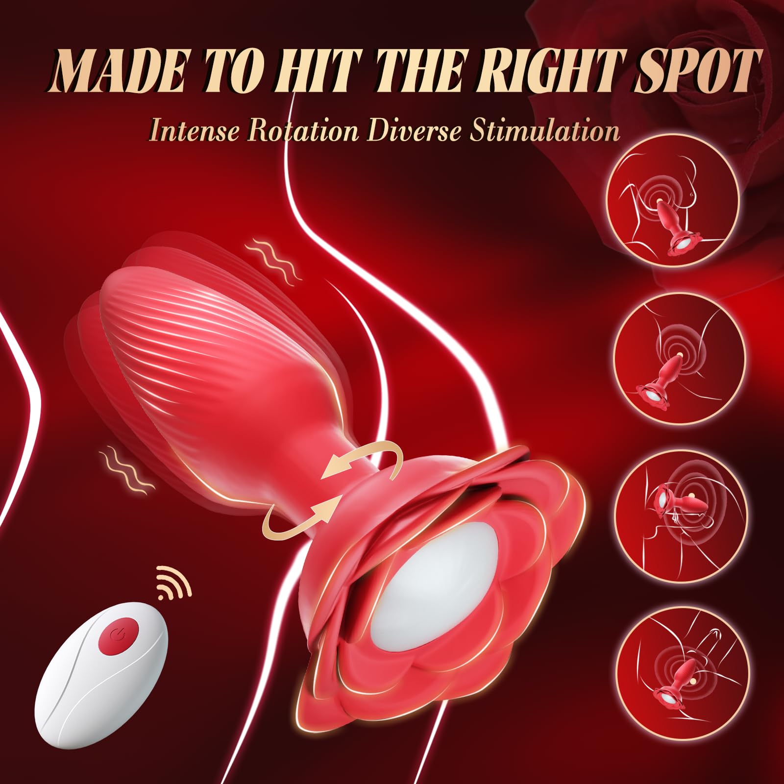😍Anal Vibrator - 360° Rotating Butt Plug Adult Sex Toy✨