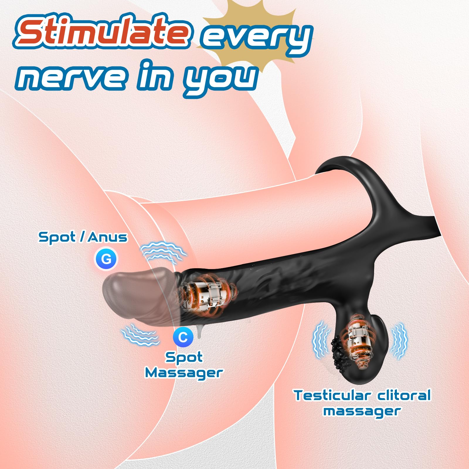 😍Anal Vibrator with Penis Ring - Prostate Massager✨