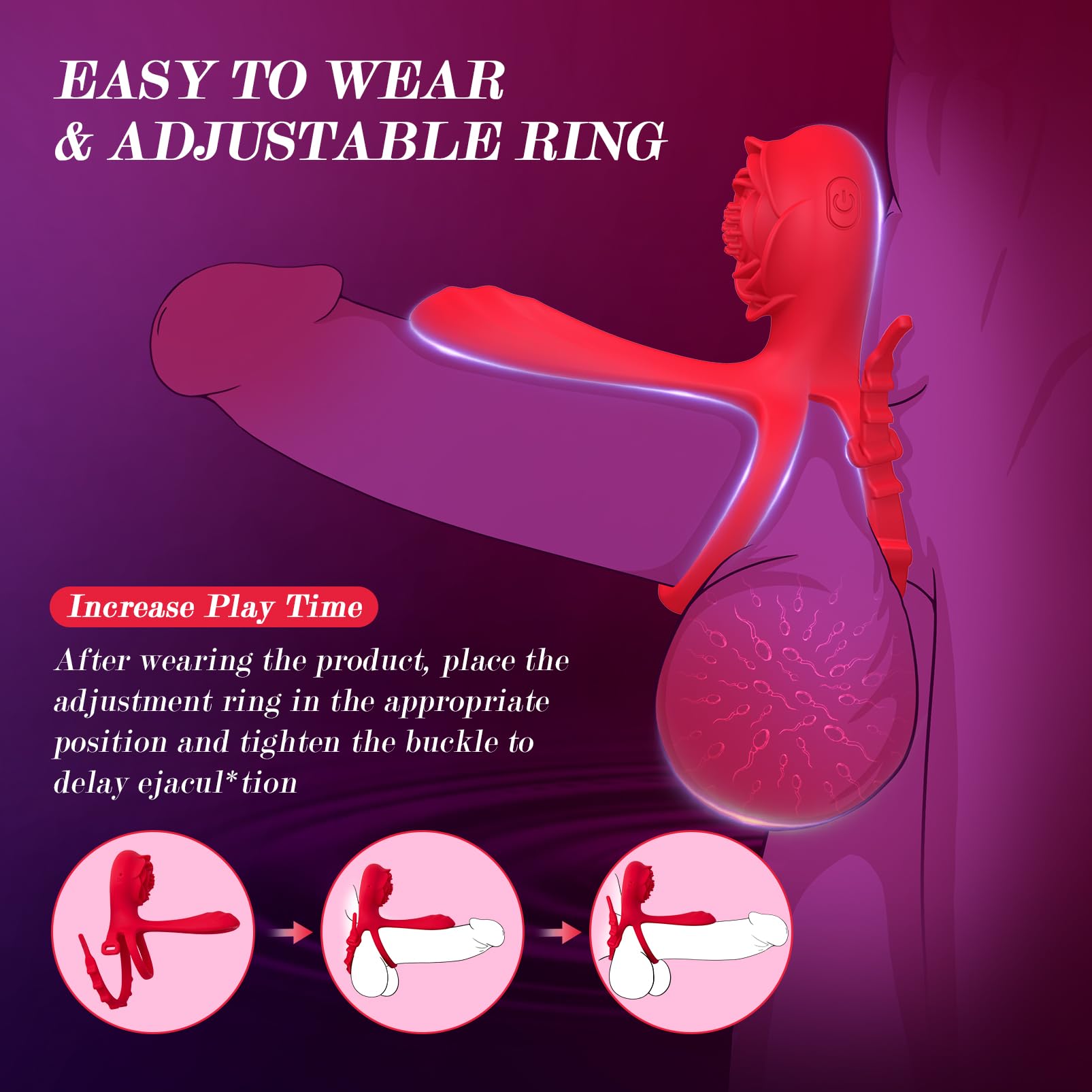 😍Couple Penis Vibrator Cock Ring💥-💖Sex Sexual Pleasure Erection Toys✨