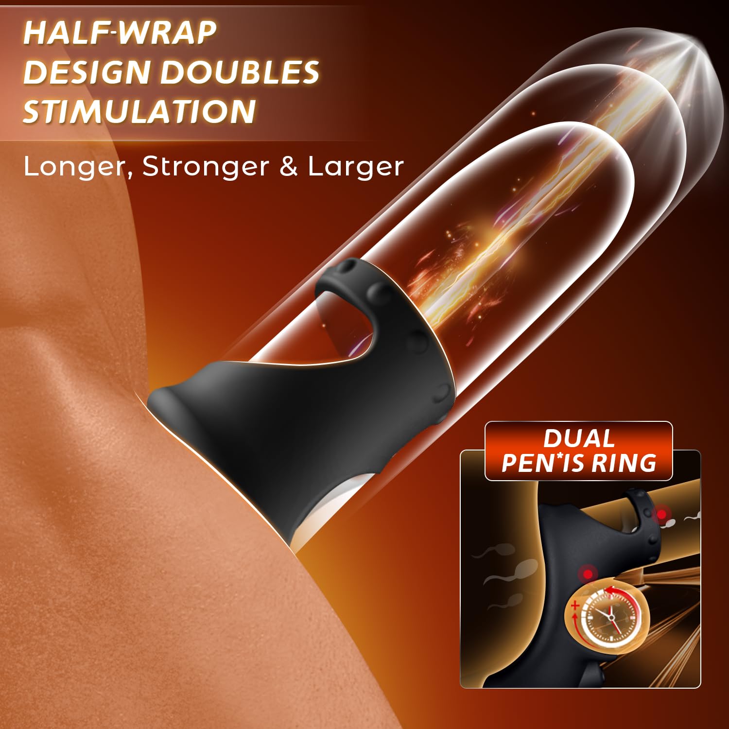 Vibrating Cock Ring Anal Vibrator - With Removable Bullet Butt Plug Sex Toy