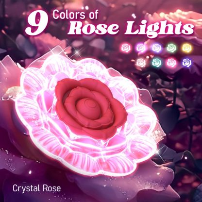 😍Vibrating Butt Plug - Unique Crystal Rose Luminous Butt Plug Toy✨