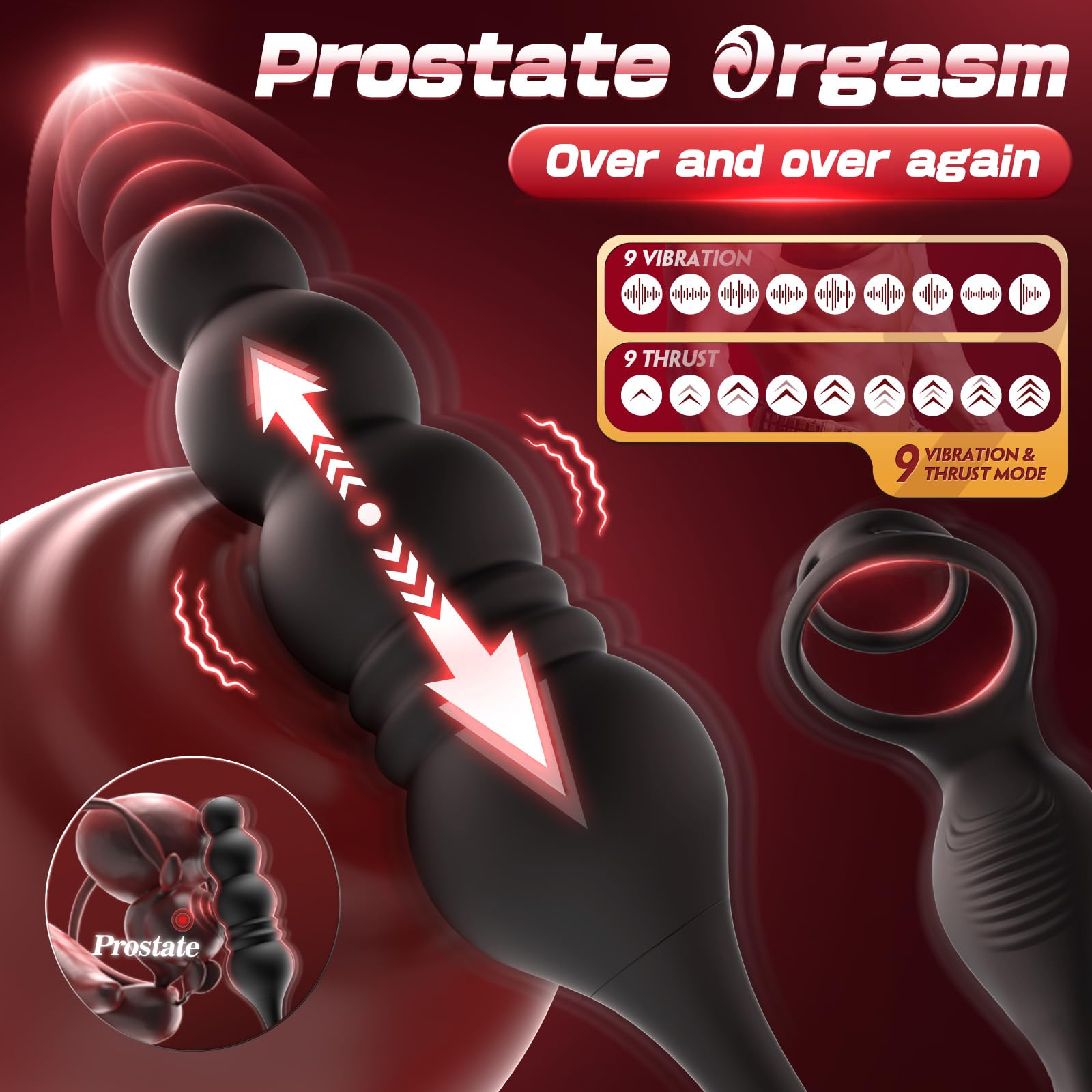 😍2024 Hot Sale - Prostate Vibrating Anal Plug Adult Toy✨