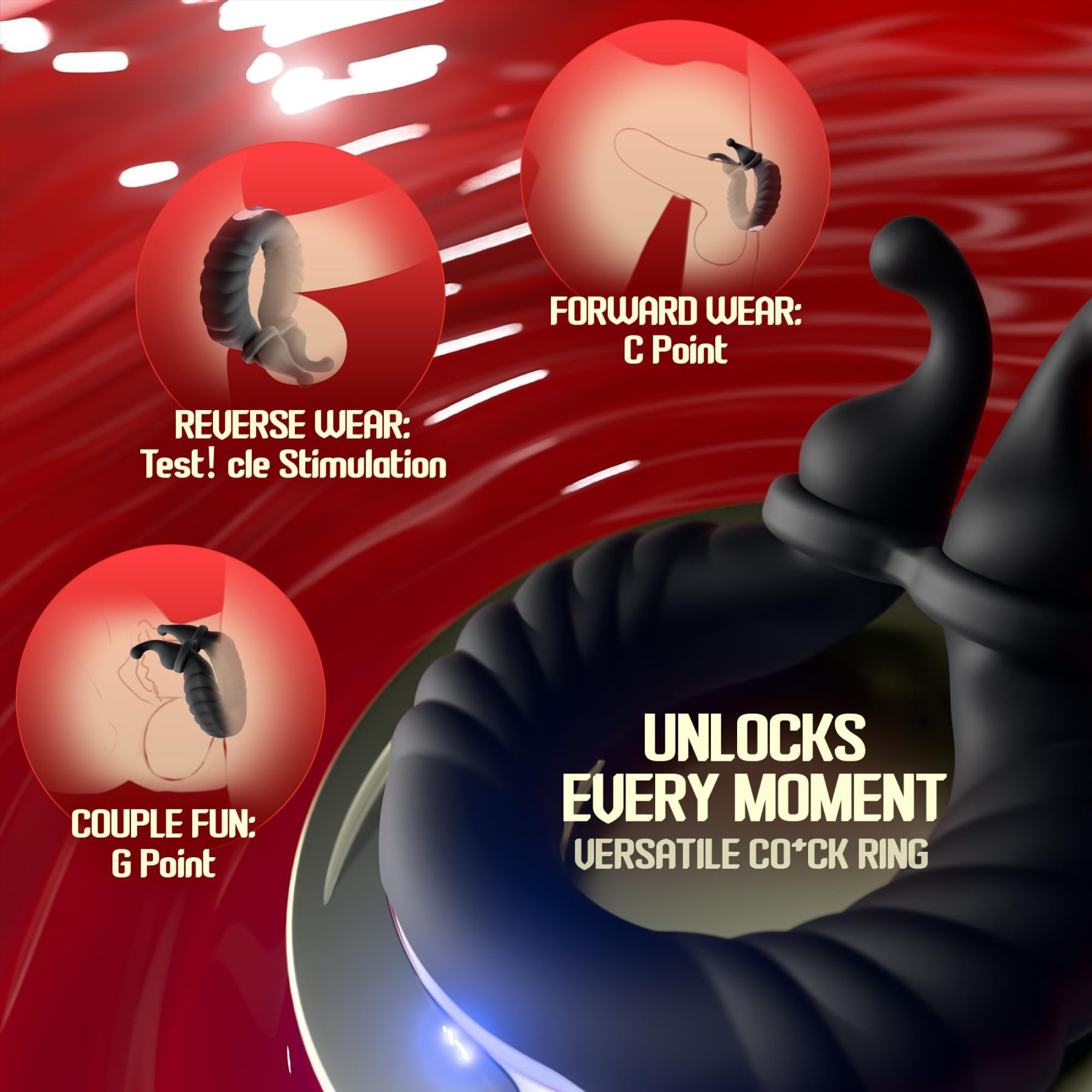 🎁Christmas Gifts - 💖Vibrating Cock Rings - Male Sex Toys✨