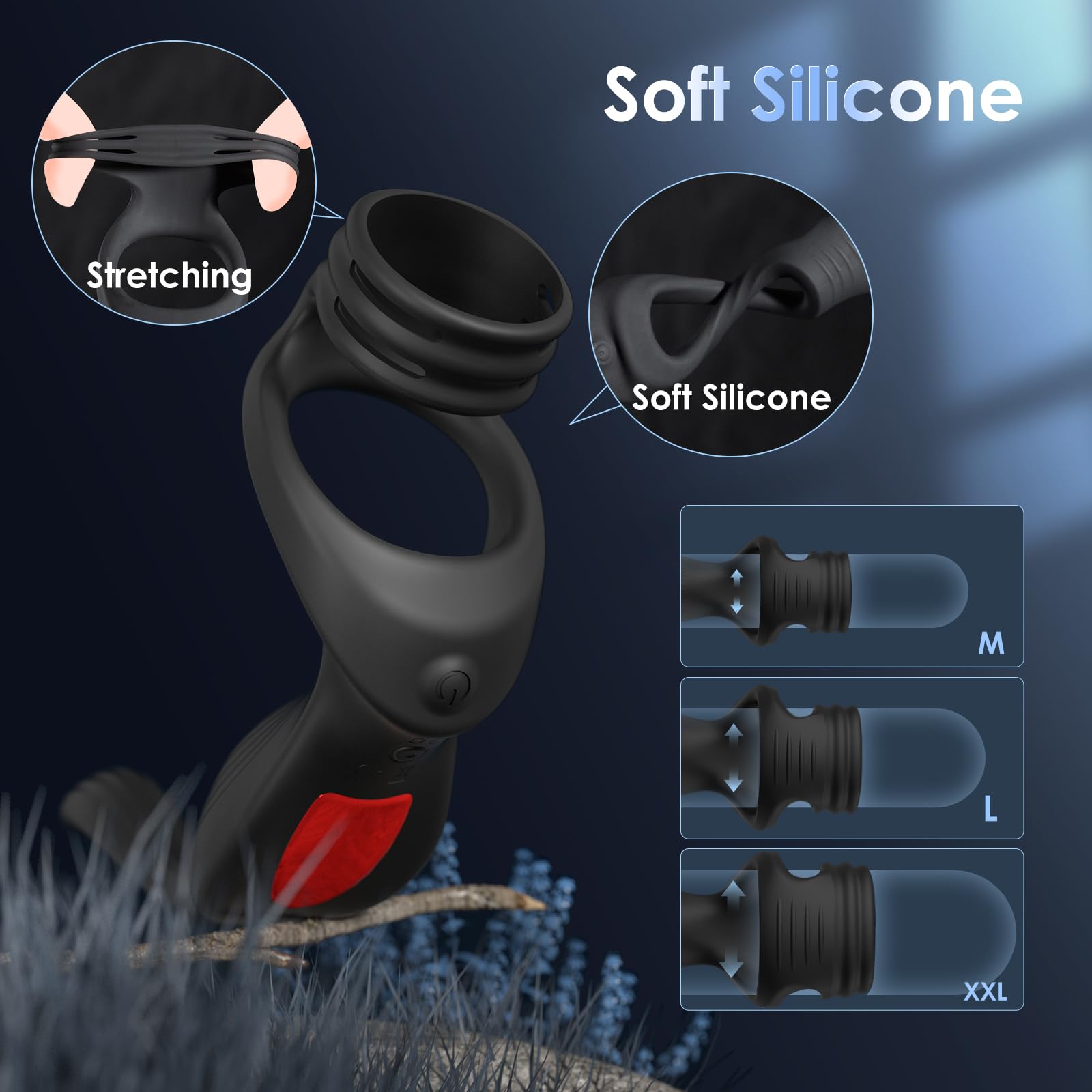 😍Vibrating penis ring anal plug💥-💖Male sex toys adult toys penis ring✨