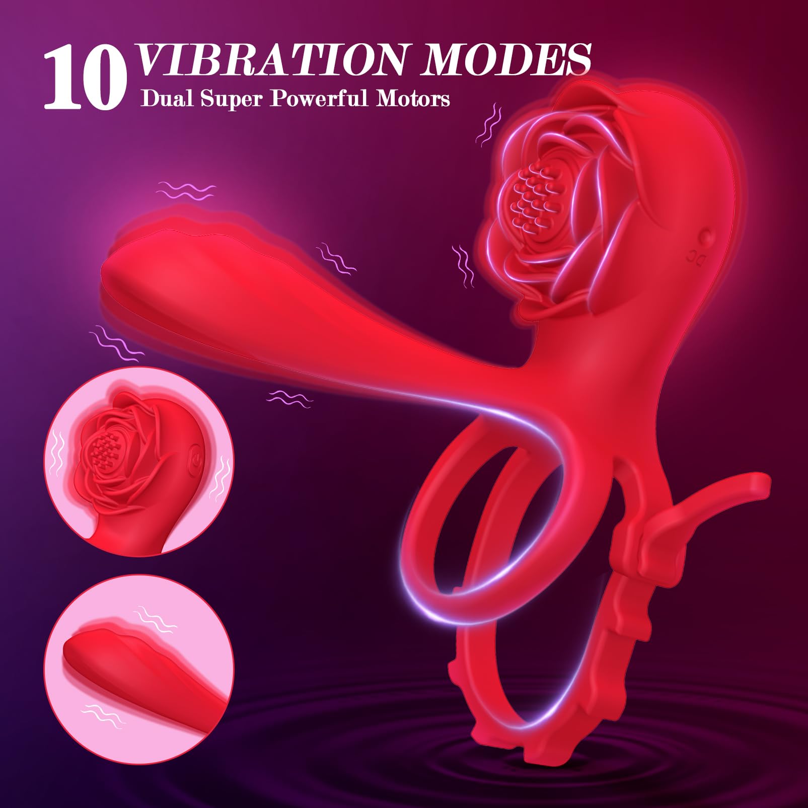 😍Couple Penis Vibrator Cock Ring💥-💖Sex Sexual Pleasure Erection Toys✨