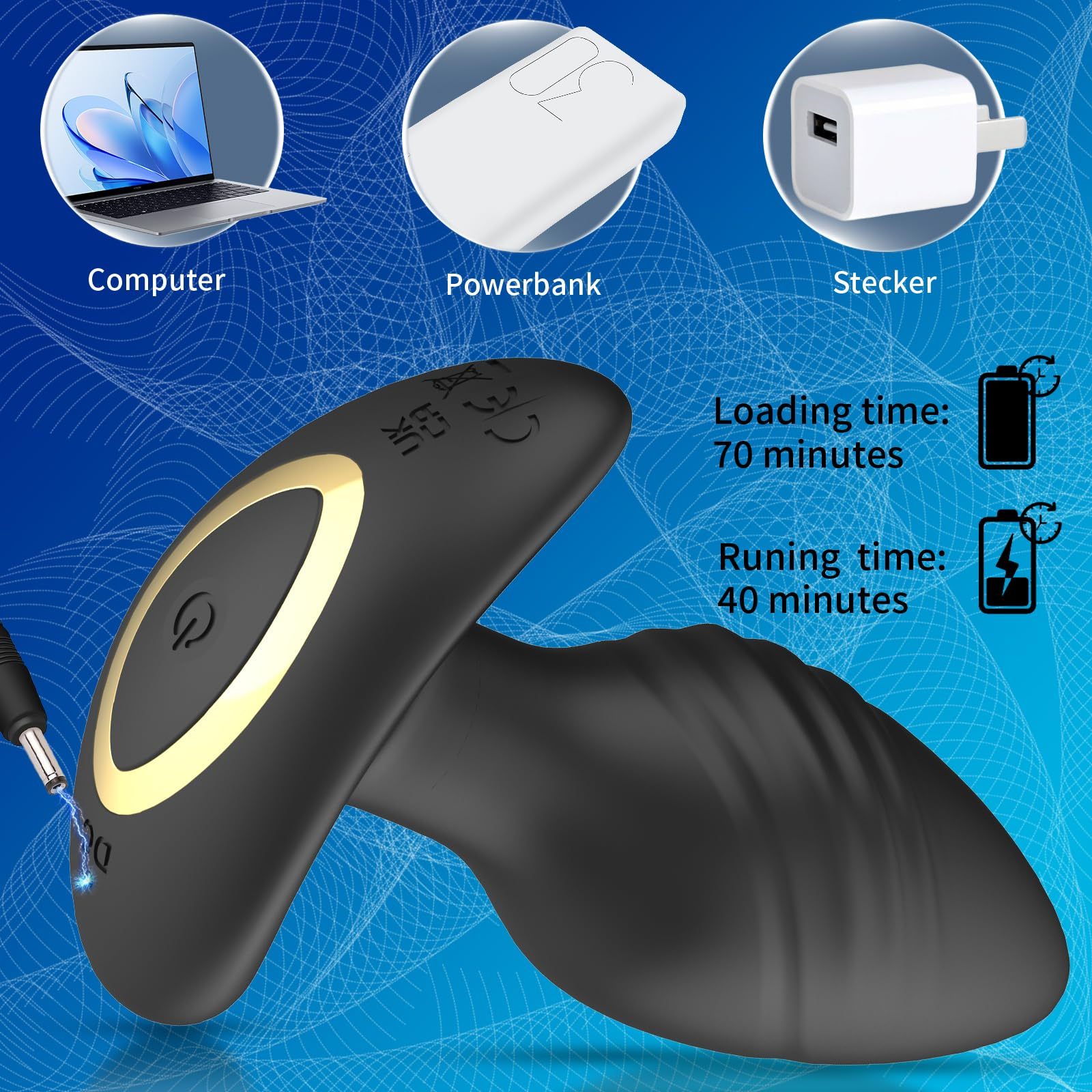 😍Anal Adult Sex Toys - Vibrating Butt Plug✨