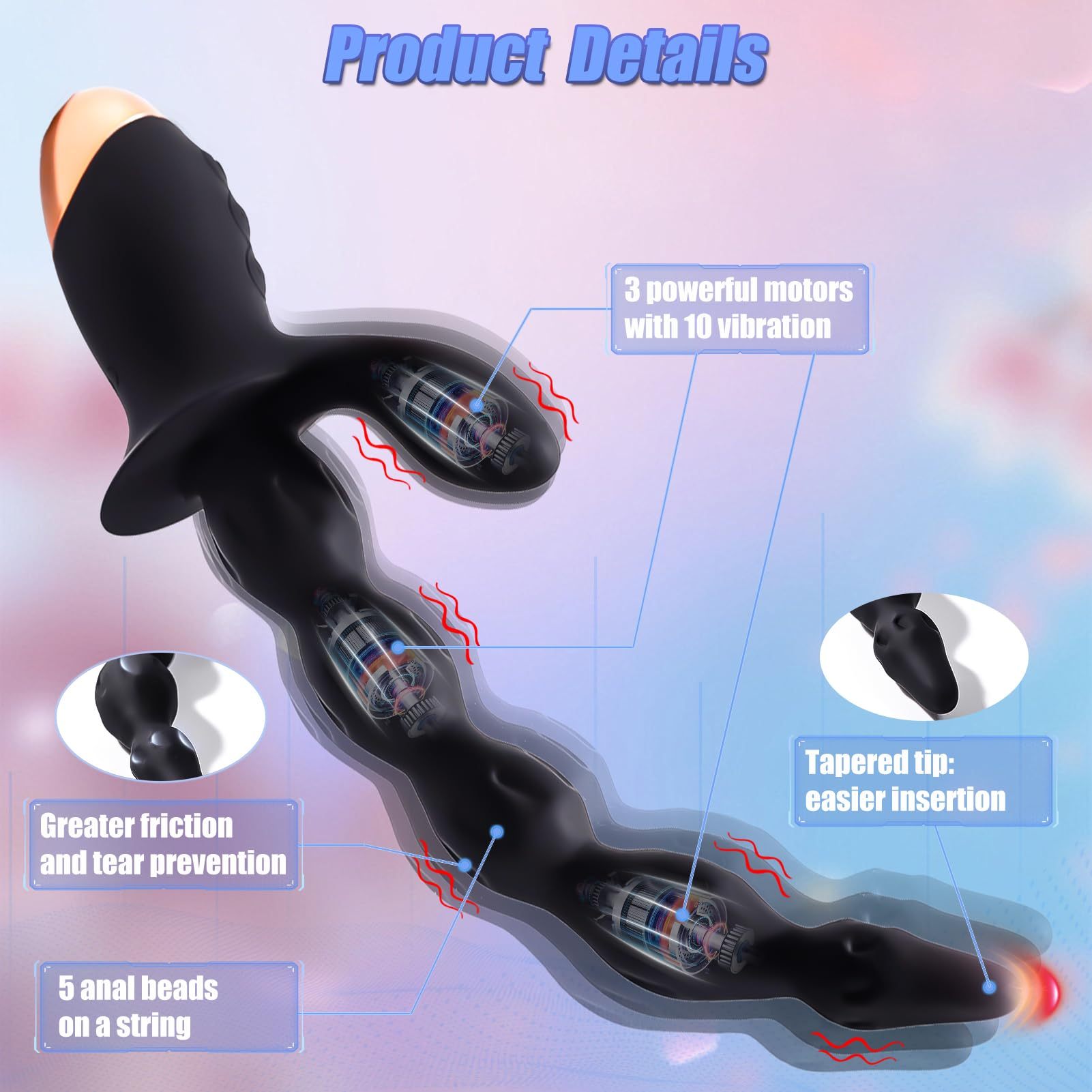 😍2025 Upgraded Progressive Butt Plug - Anal Vibrator💖