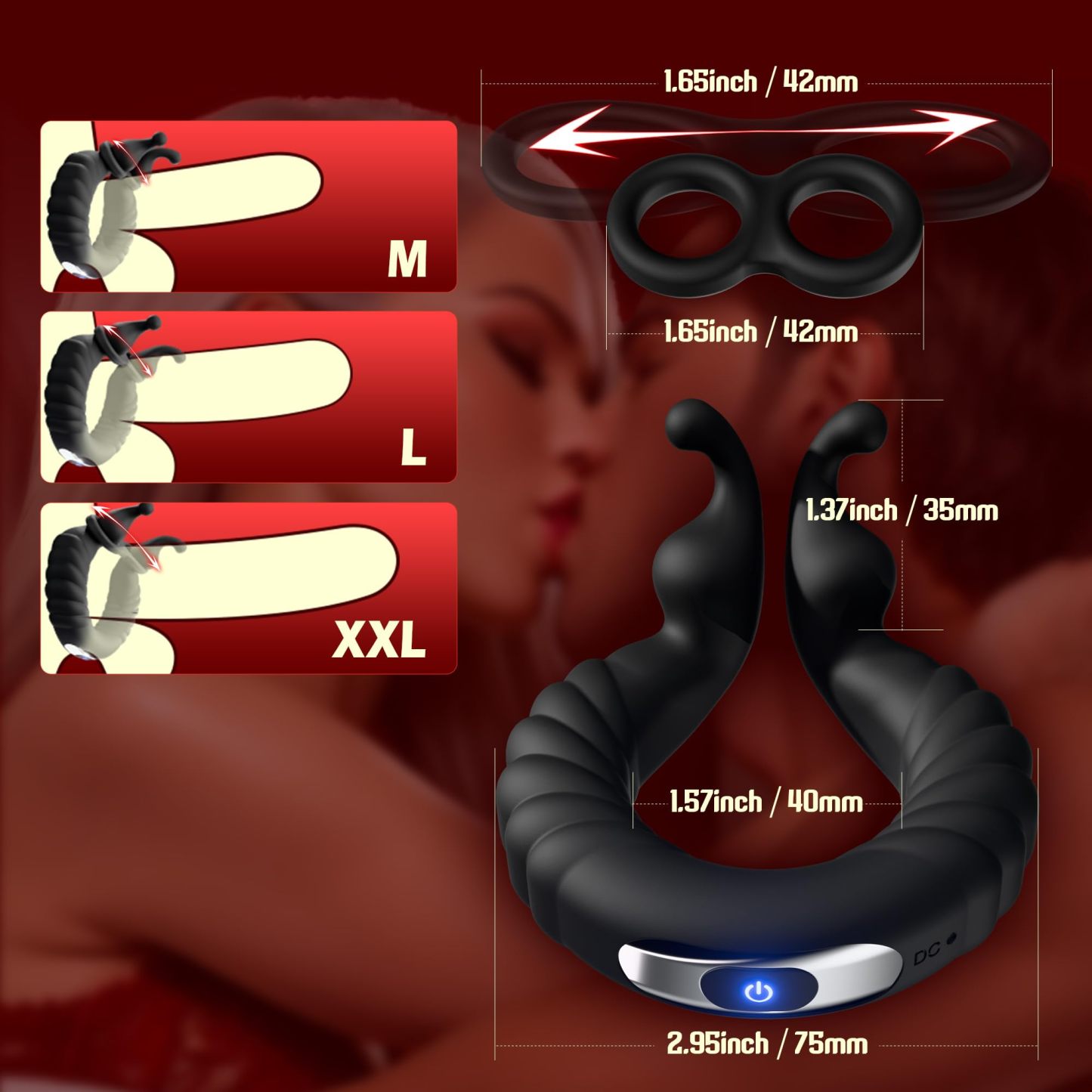 🎁Christmas Gifts - 💖Vibrating Cock Rings - Male Sex Toys✨