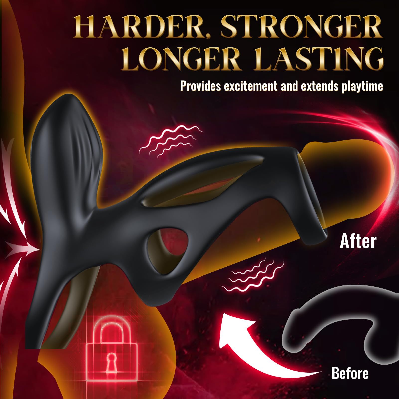 👑2025 Hot Sale Vibrating Cock Ring Sleeve🎁 - 😍Dual Motor Extender💖