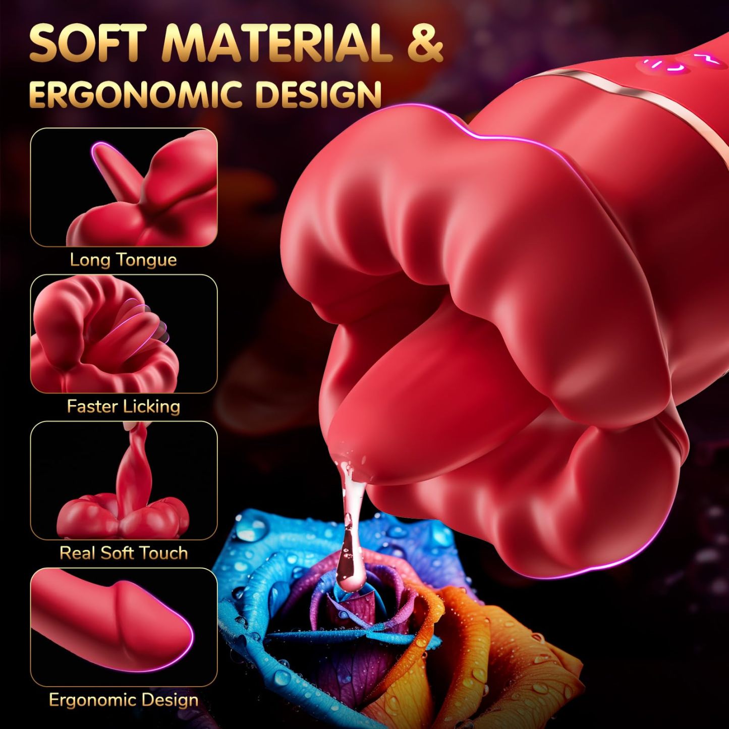 😍Female Vibrator Dildo Sex Toy - Rose Sex Toy Clitoral Vibrator💖