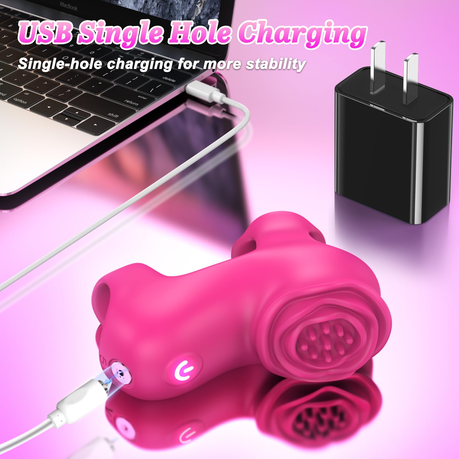 😍Finger Vibrator Female Sex Toys - Mini Vibrator Rose Toy💖