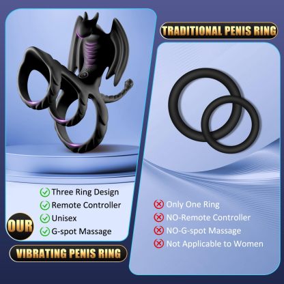 😍Dragon Shape Male Sex Toy✨ -  🎁Male Vibrating Cock Ring Sex Toy💖