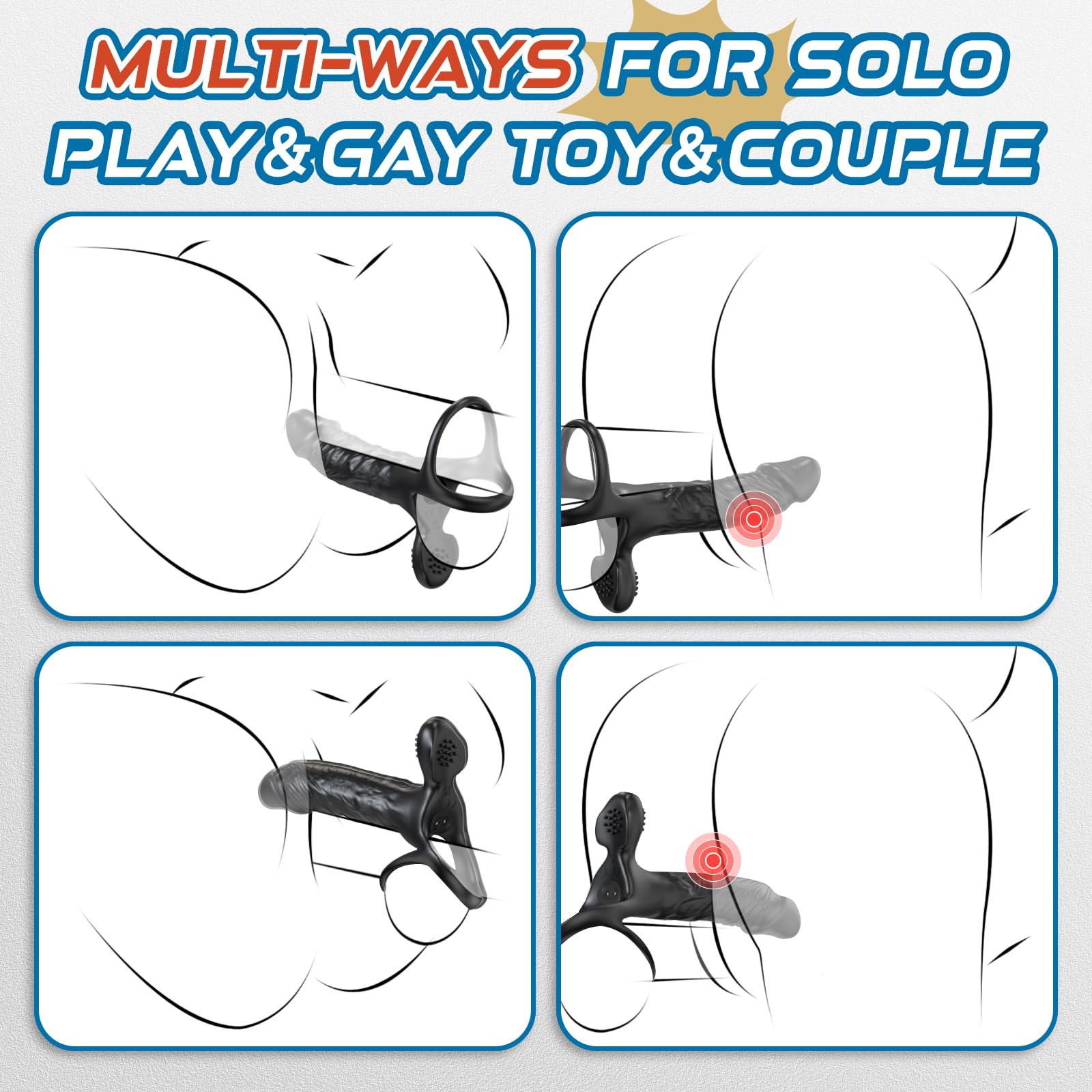 😍Anal Vibrator with Penis Ring - Prostate Massager✨