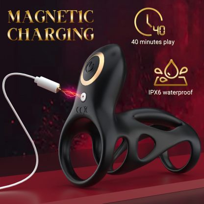 👑2025 Hot Sale Vibrating Cock Ring Sleeve🎁 - 😍Dual Motor Extender💖