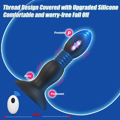 😍2025 New Thrust Vibrating Anal Plug Sex Toy💥- 👑With Suction Cup💖