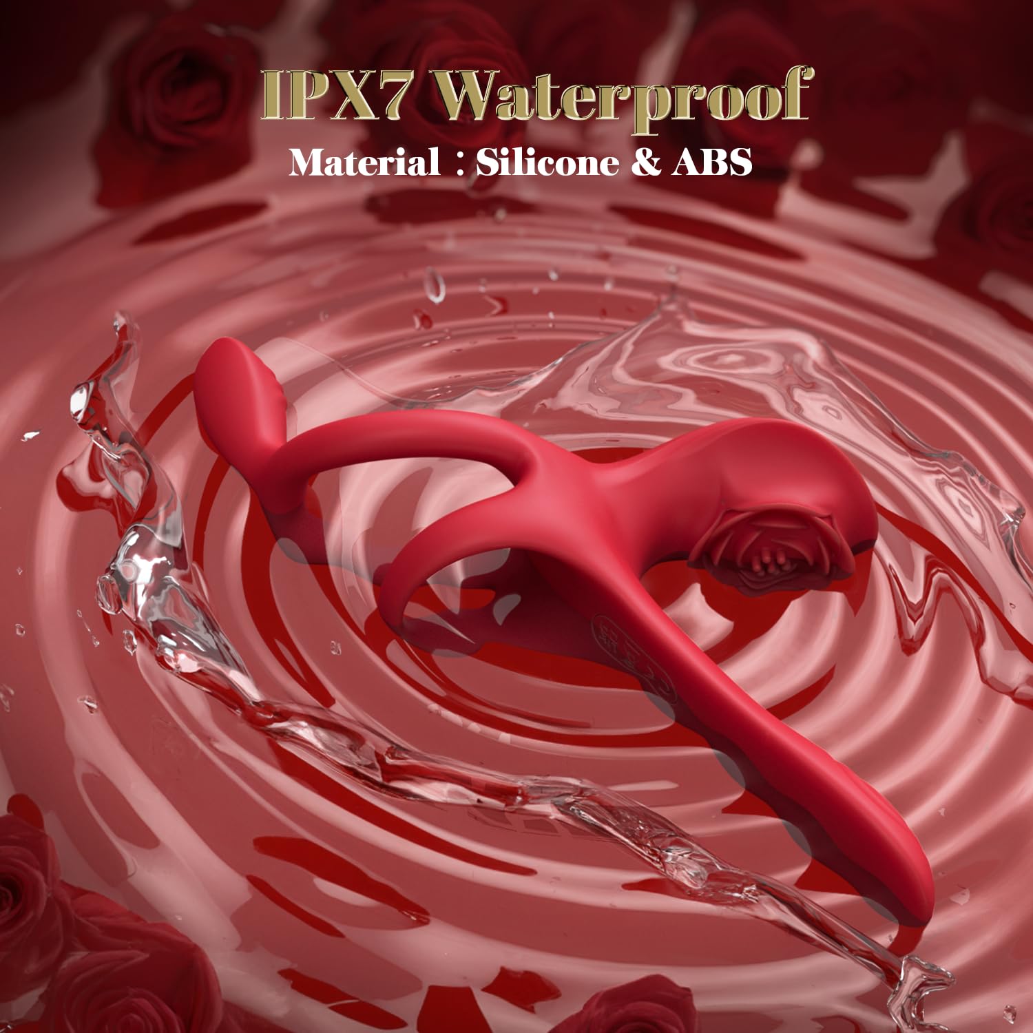 😍Vibrating Cock Ring Rose Couple Sex Toy - G Spot Vibrator✨