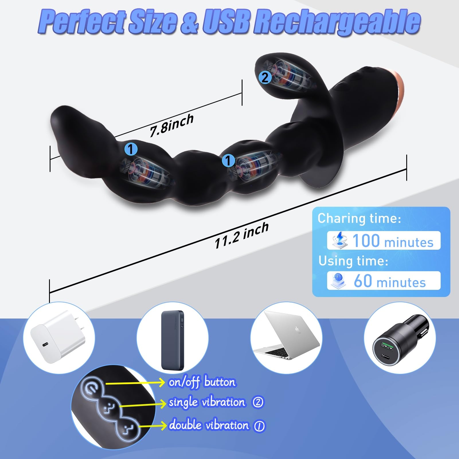 😍2025 Upgraded Progressive Butt Plug - Anal Vibrator💖