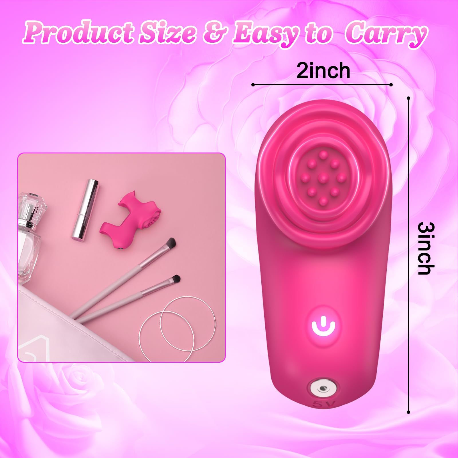 😍Finger Vibrator Female Sex Toys - Mini Vibrator Rose Toy💖
