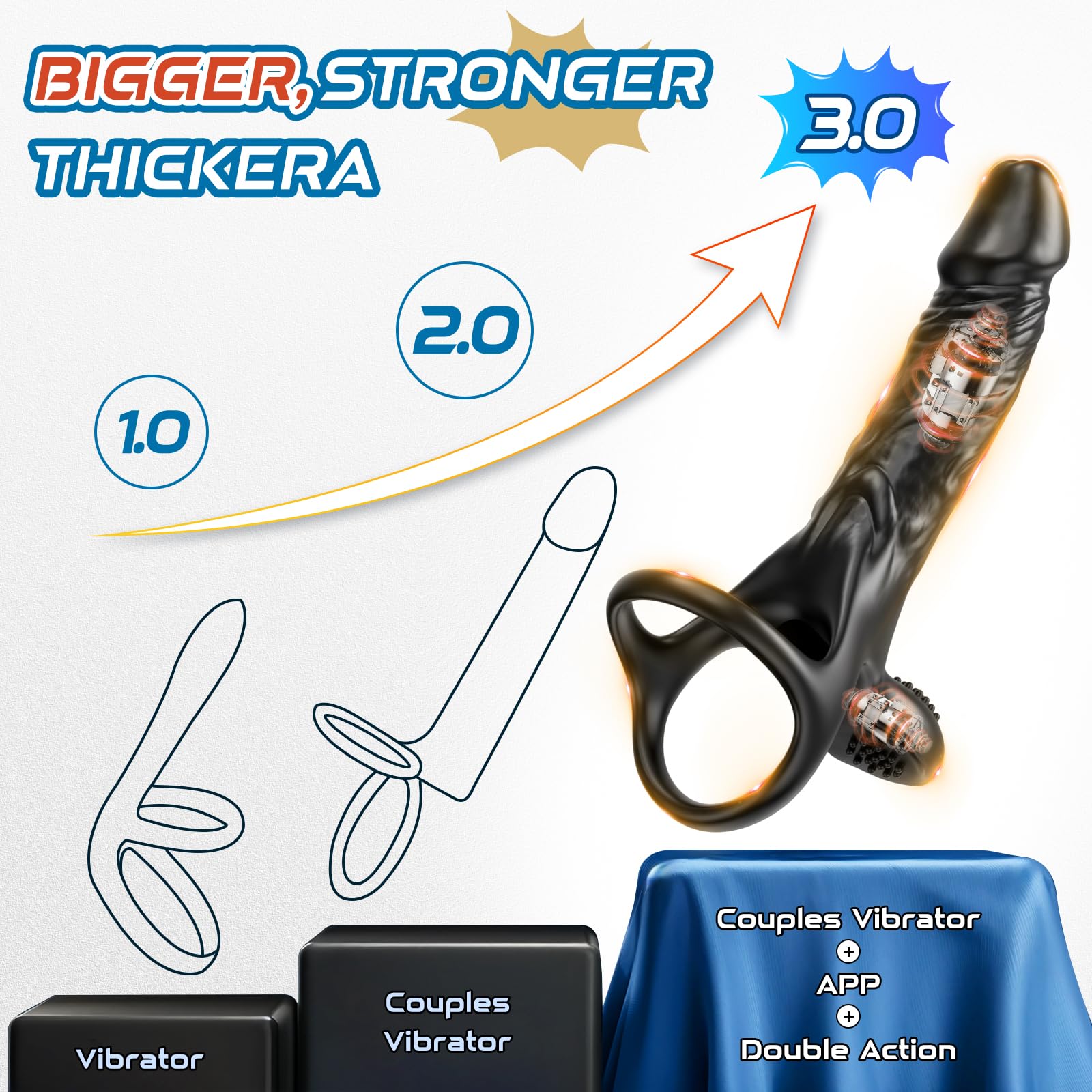 😍Anal Vibrator with Penis Ring - Prostate Massager✨