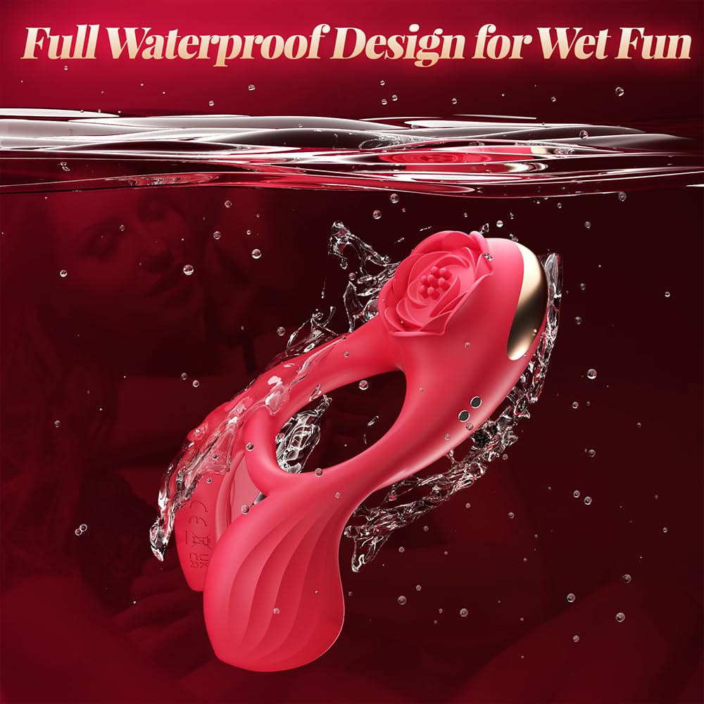 😍2025 Epic Vibrating Cock Ring - Rose Clitoral Stimulator✨
