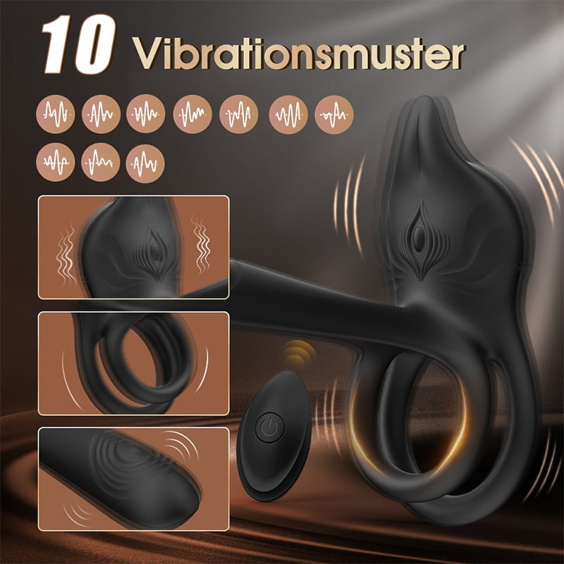 🔥🔥Multifunctional 3 In 1 Penis Ring Vibrator