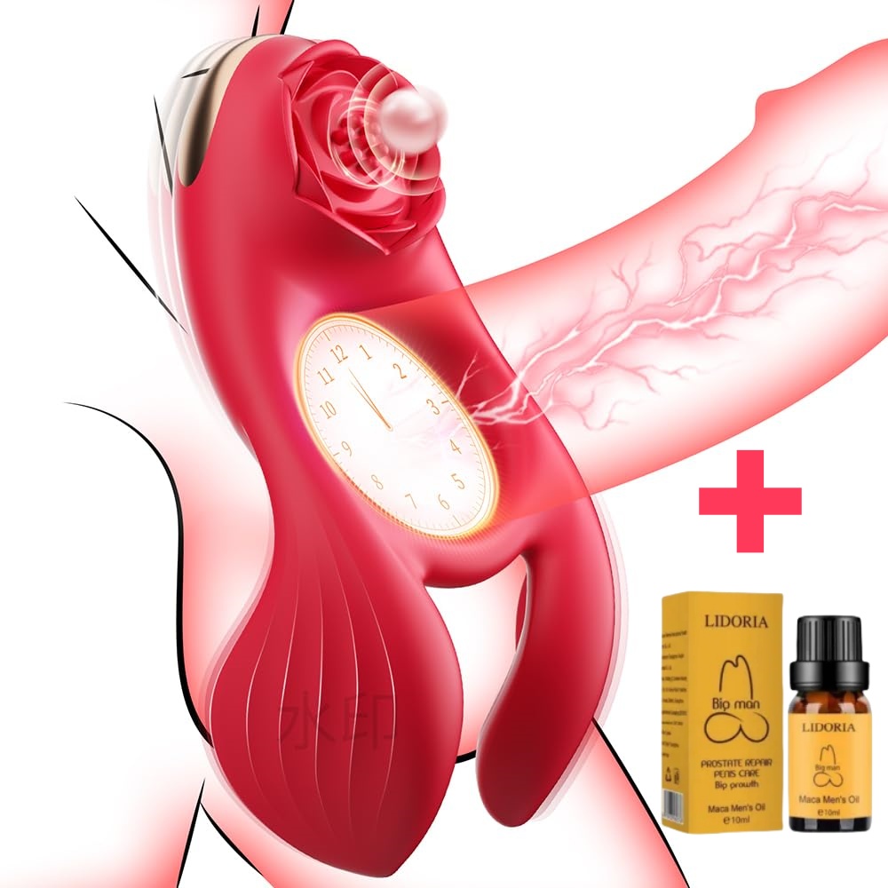 😍😍2025 Epic Vibrating Cock Ring - Rose Clitoral Stimulator✨