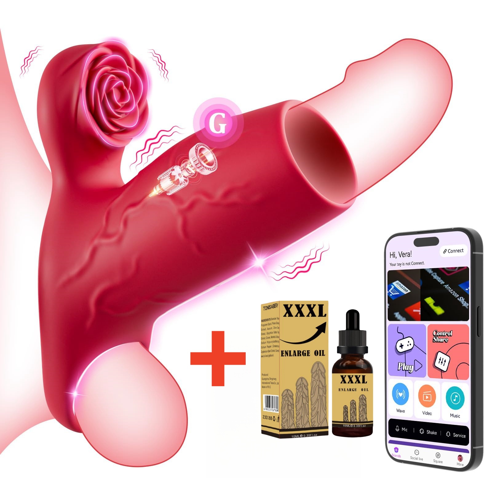 😍Male Sex Toy Condom🎁 - 💖Sex Toy Vibrator Condom✨