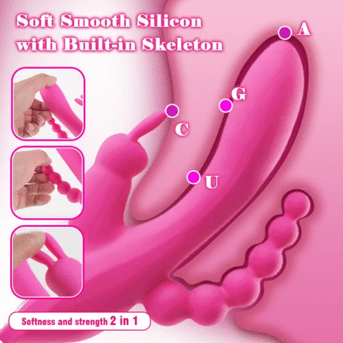 🎁Happy gifts for you - 3-in-1Rabbit G-Spot Stimulator Anal Dildo Vibrator