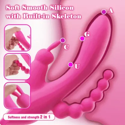🎁Happy gifts for you - 3-in-1Rabbit G-Spot Stimulator Anal Dildo Vibrator